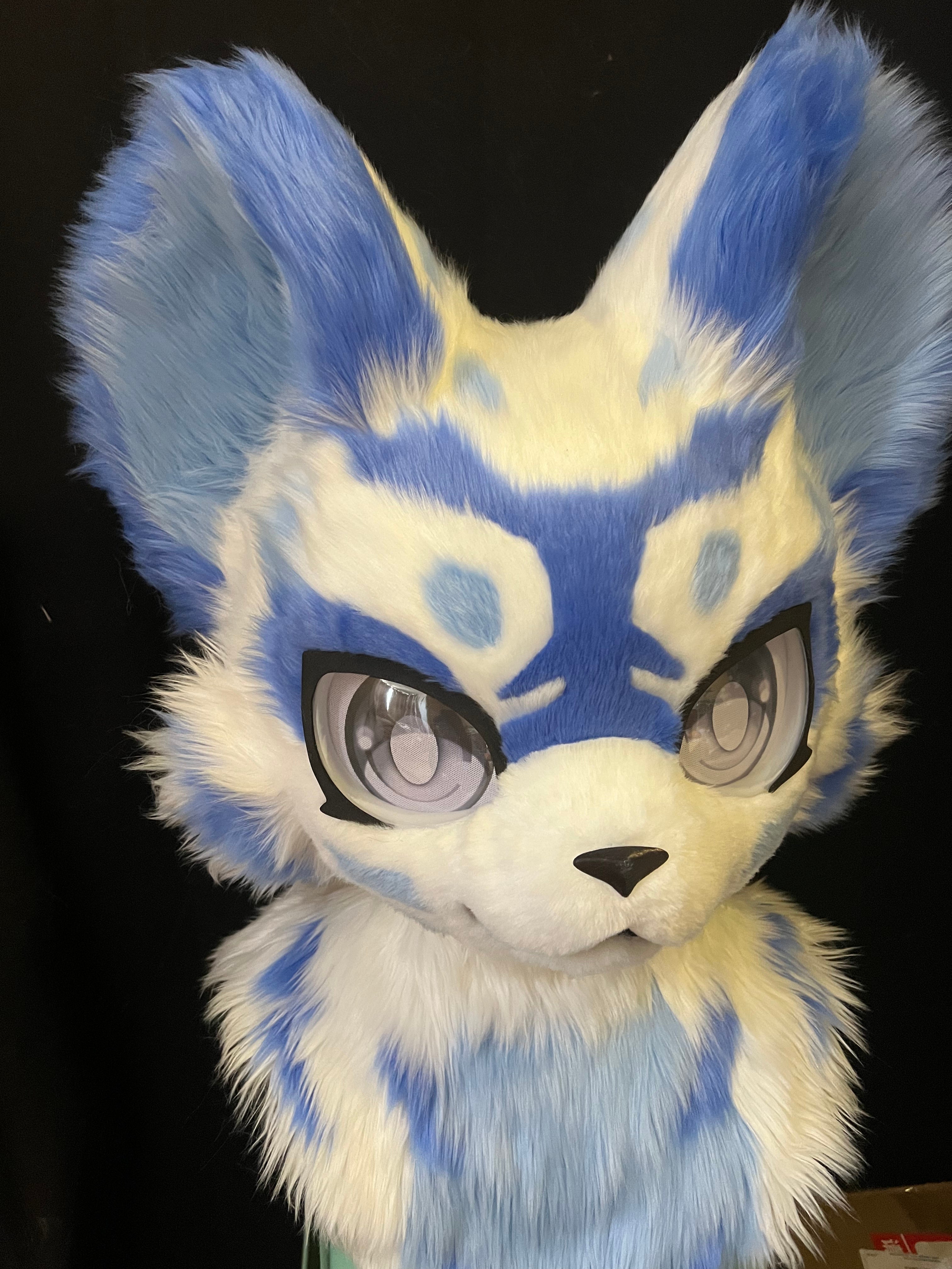 Blue White Tiger Kemono Head Fursuit