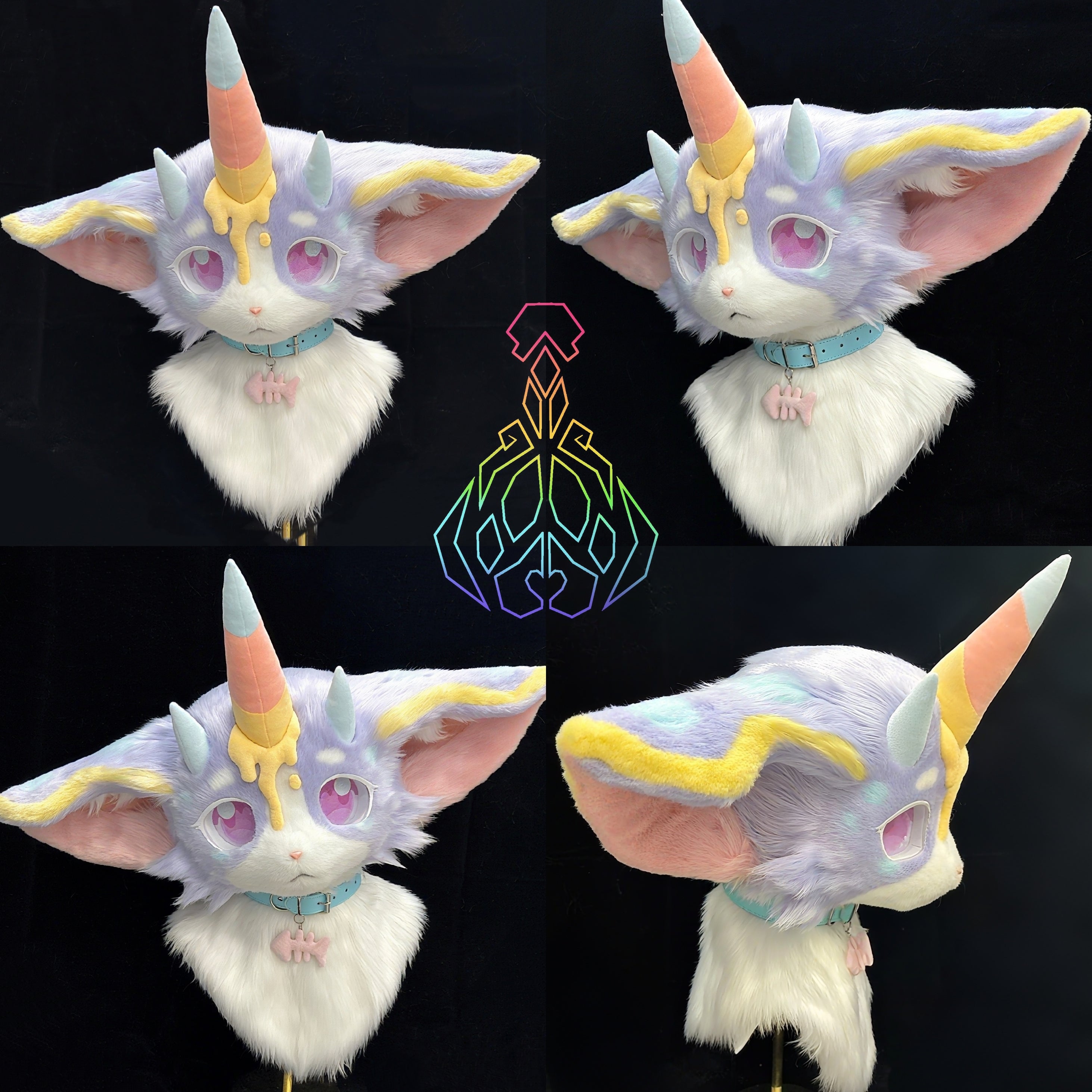 Ice Cream Unicorn Kemono Head Fursuit (Gift Handpaws)