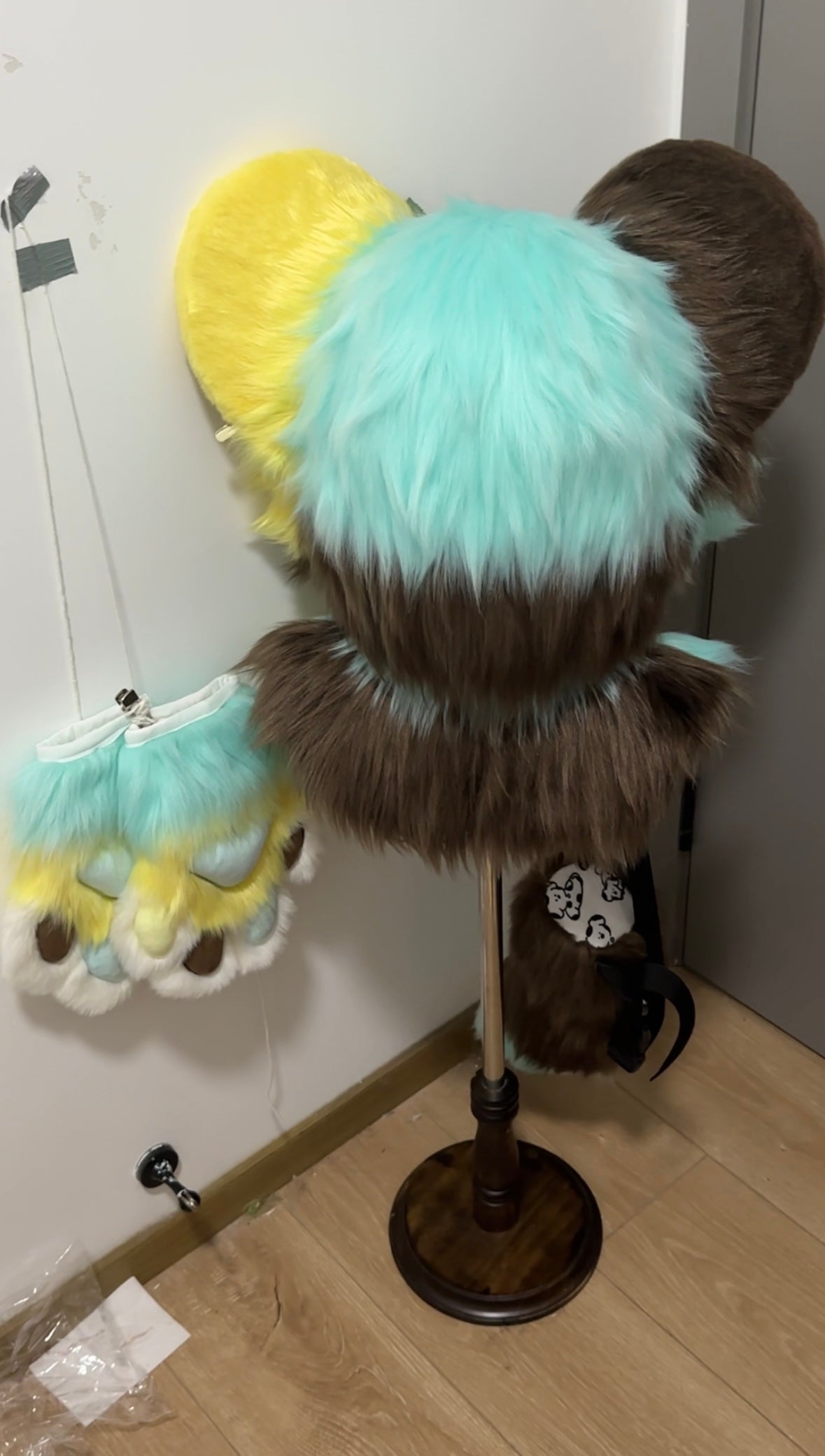 Lemon Mint Chocolate Bears Kemono Head Fursuit (Gift Handpaws+Tail)