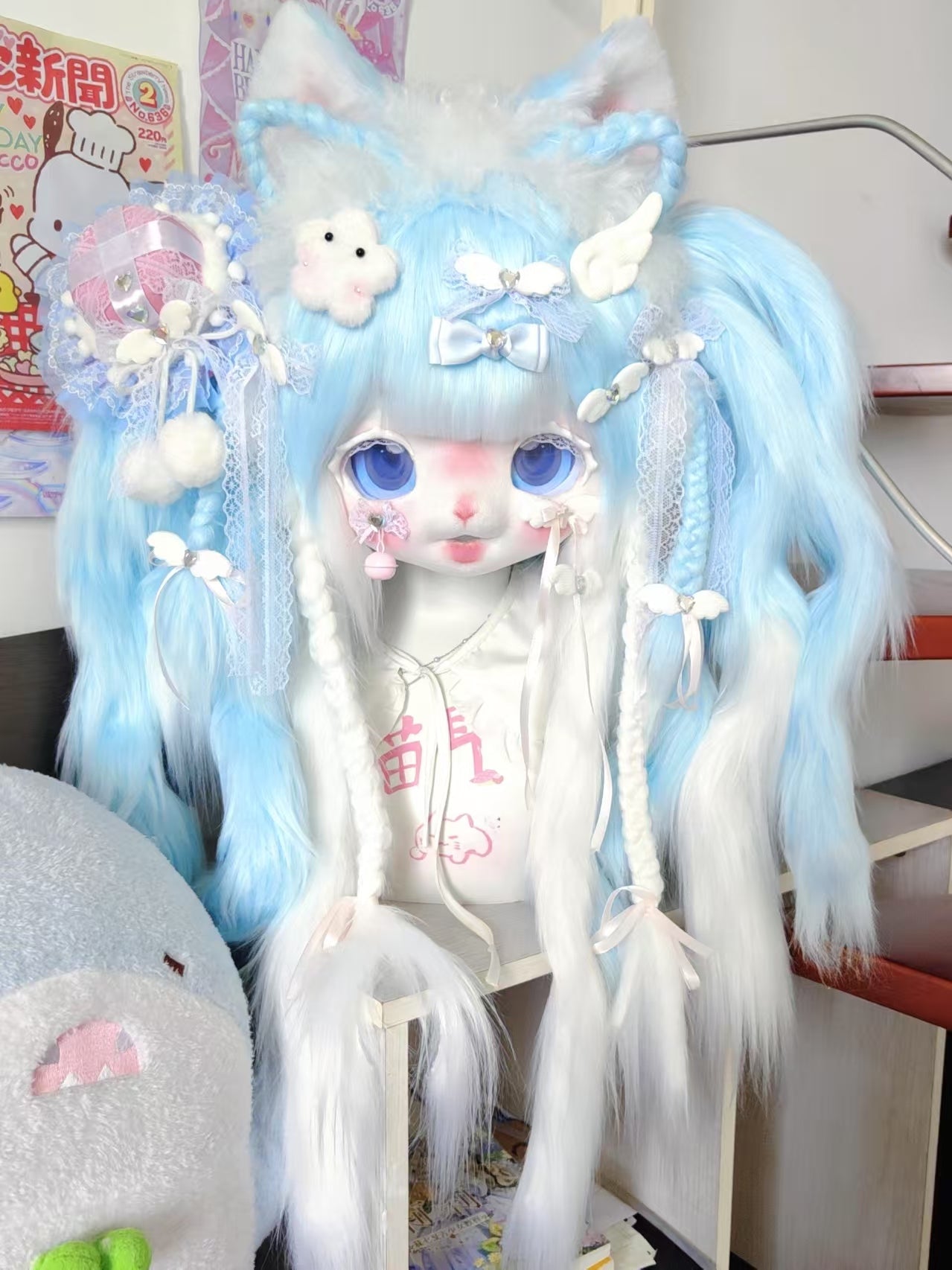 [Kitten] Light-Blue Kitten Kig Fursuits Stock