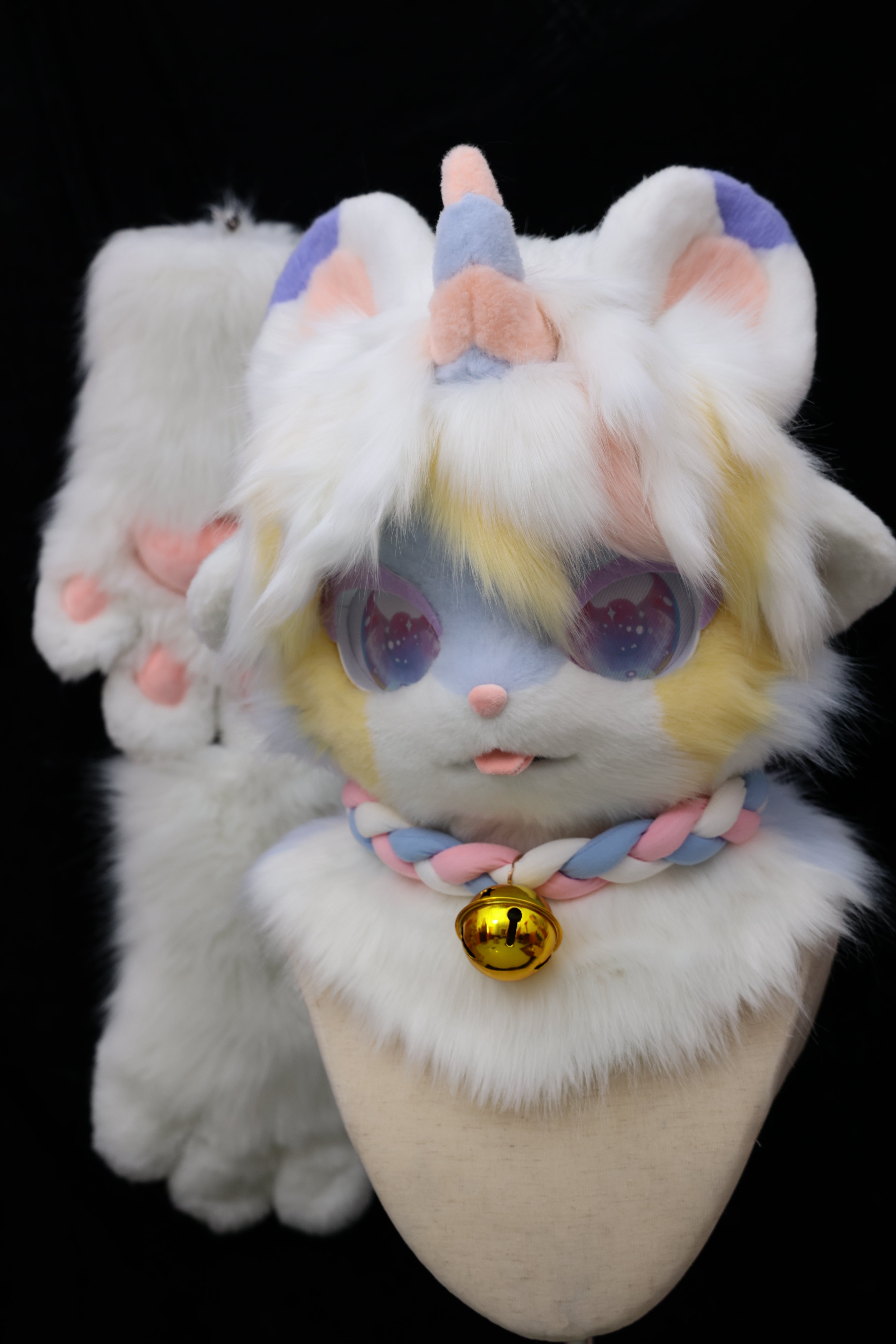 White Pink Unicorn Kemono Head Fursuit