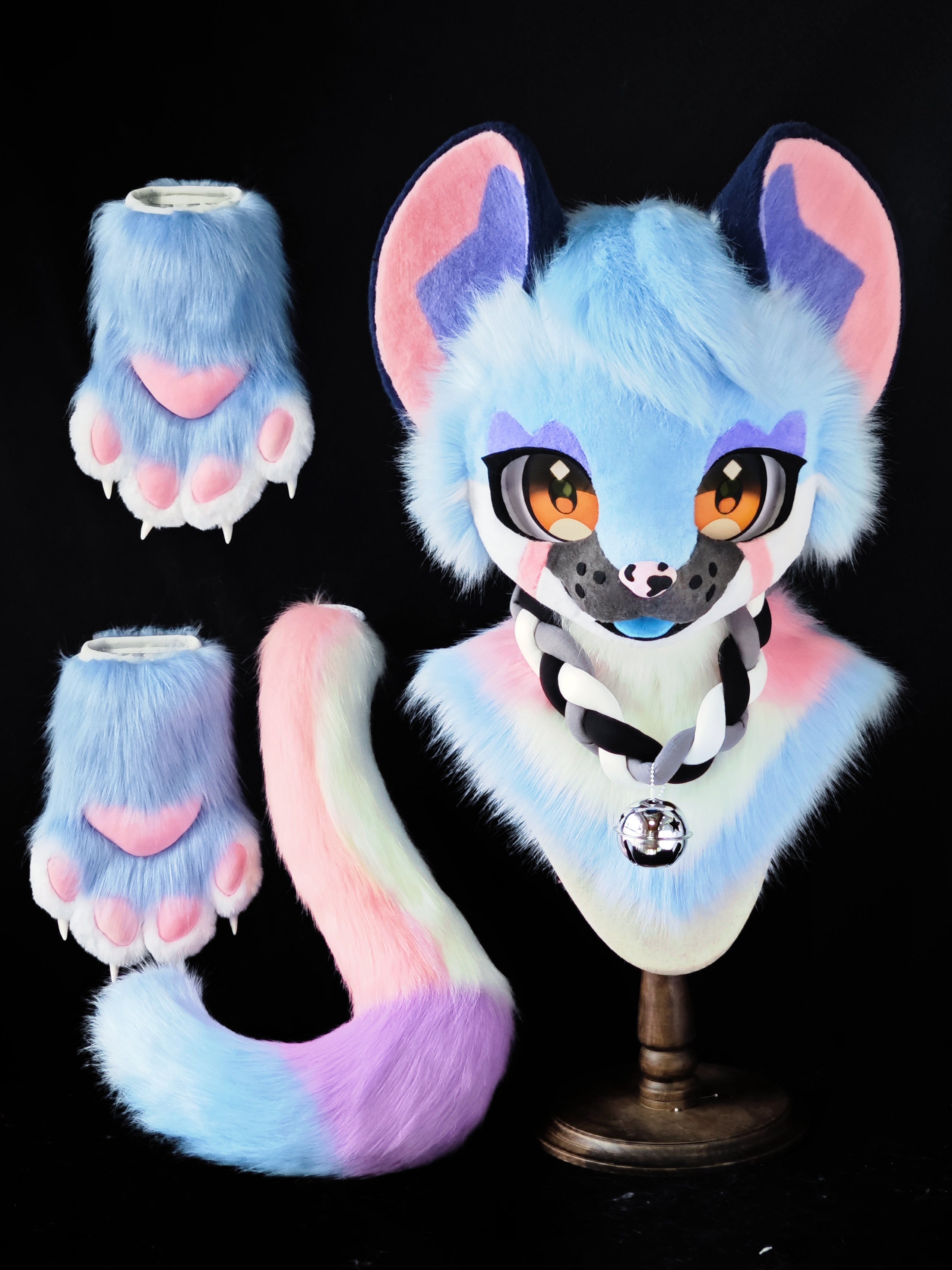 Blue Bear Head Fursuit (Gift Handpaws+Tail)