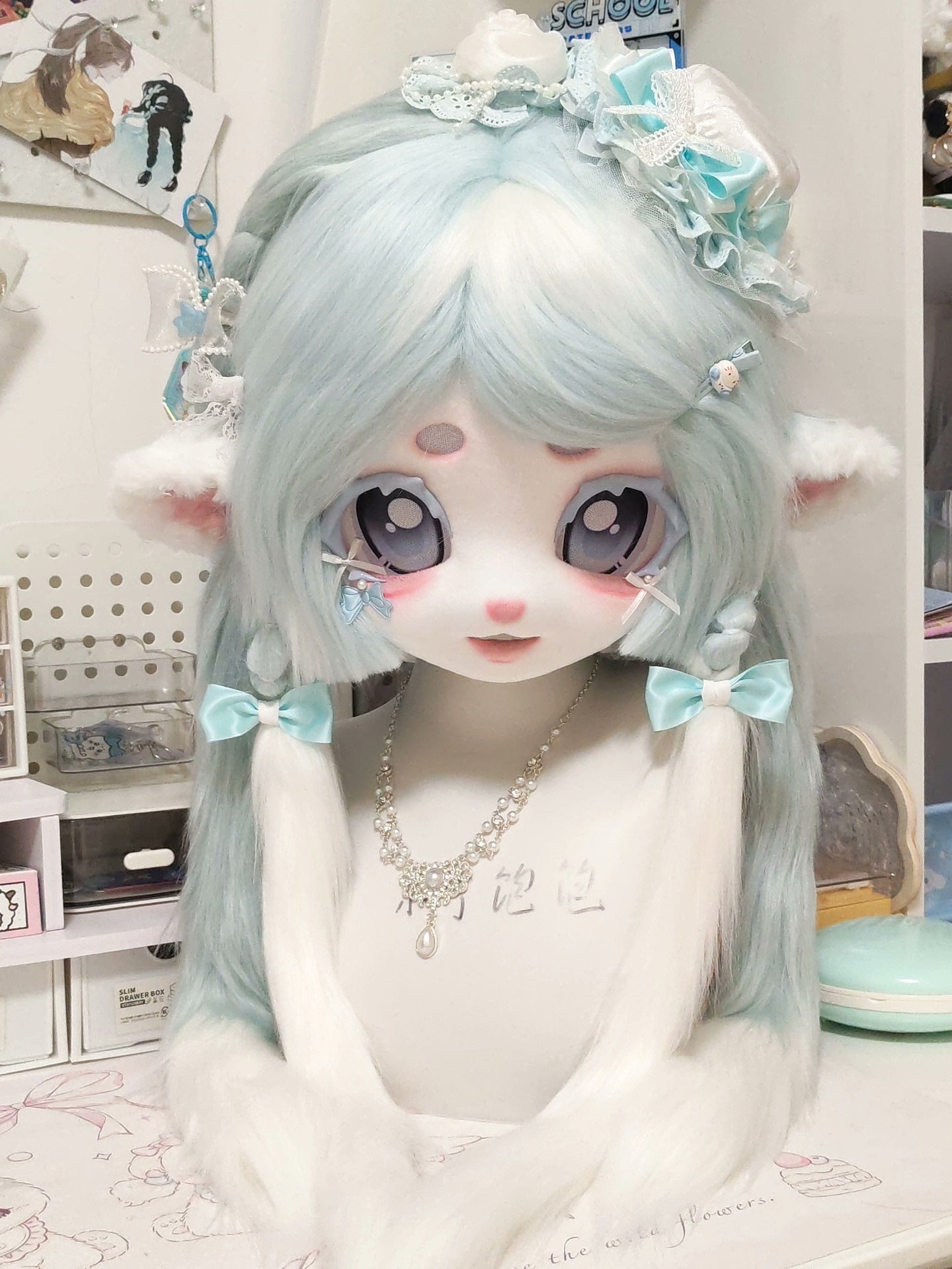 Blue Lamb Kig Head Fursuit