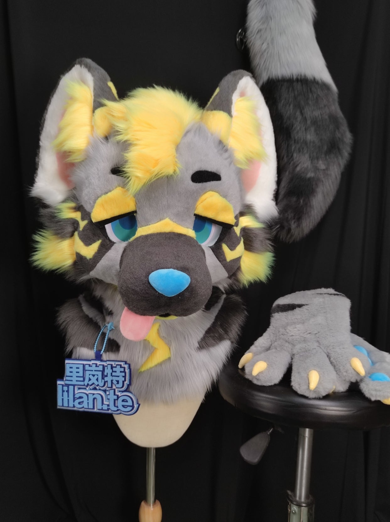 Flash Wolf Kemono Head Fursuit (Gift Handpaws+Tail)