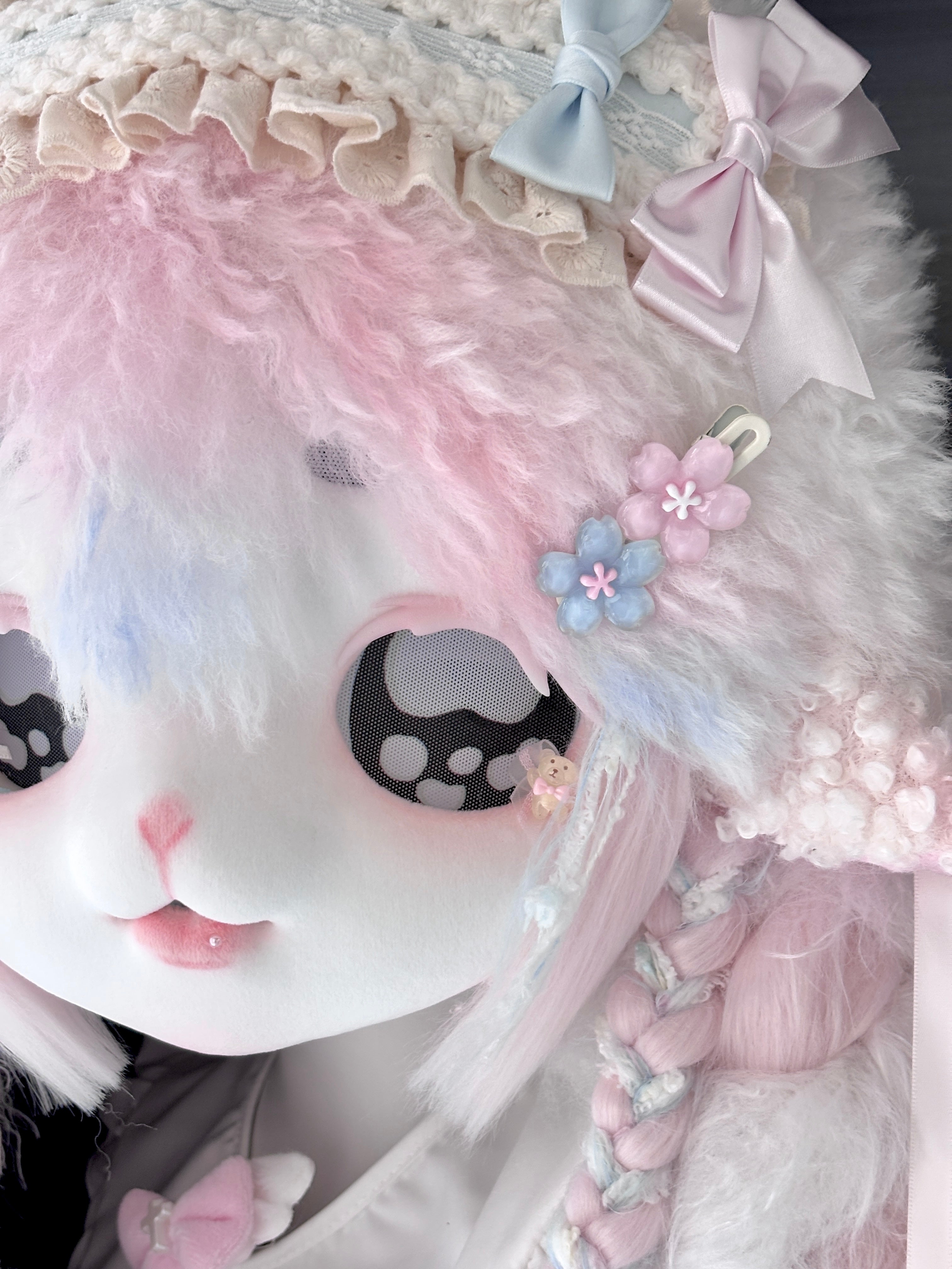 Rainbow Pink Lamb Kig Full-Set Fursuits (Gift Handpaws+Feetpaws+Tail)