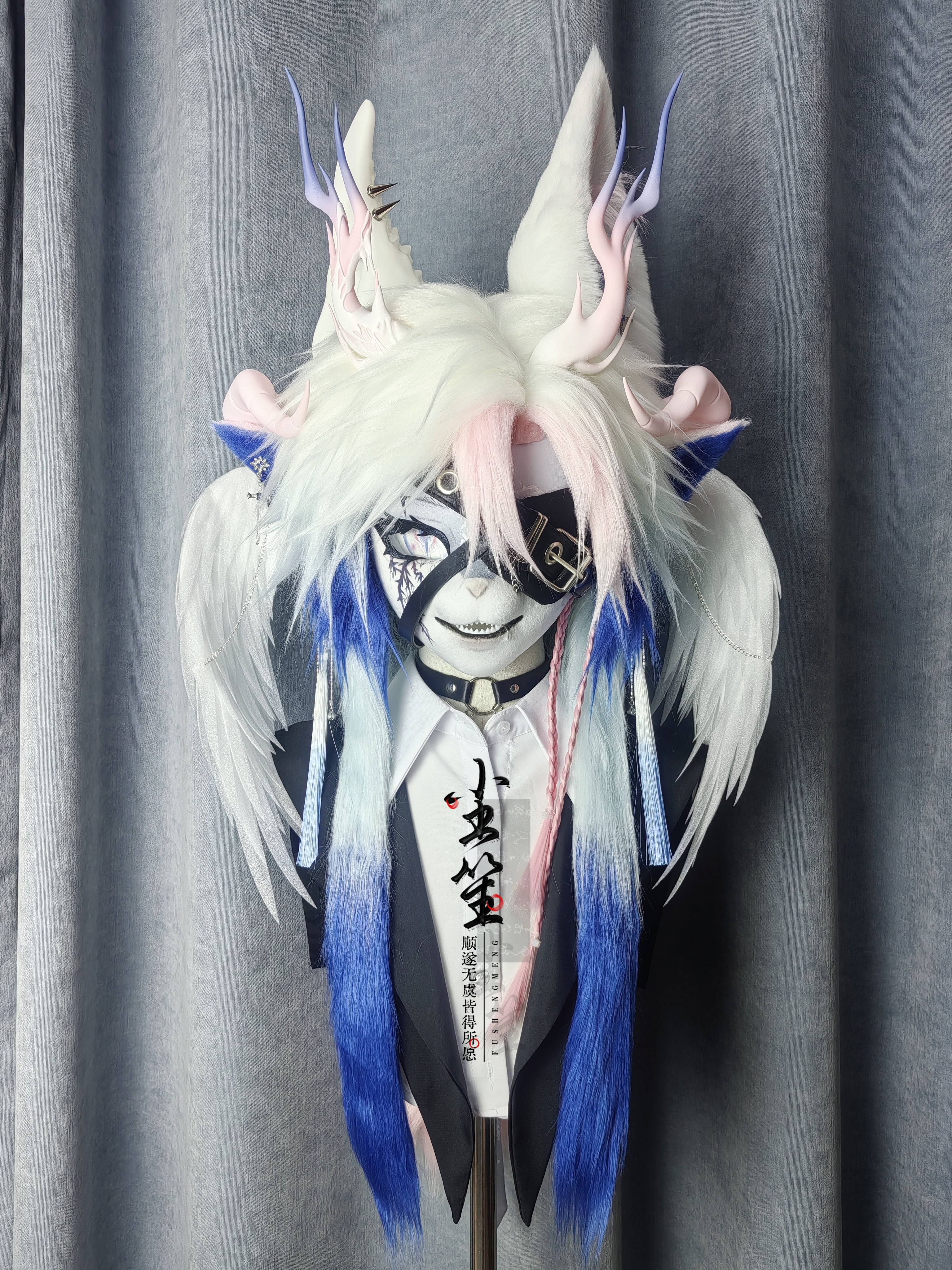 Devil Angel Kig Head Fursuit (Removable ears/horns/wings)