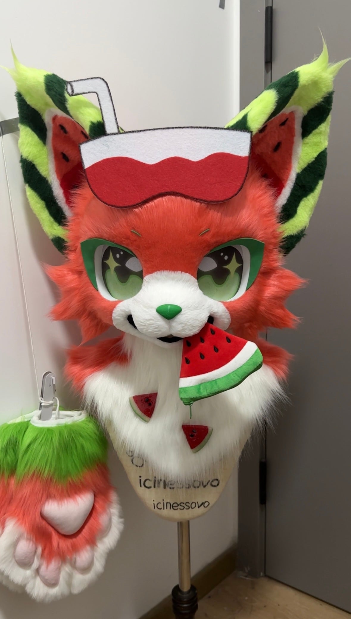 [Fox] Watermelon Fox Kemono Fursuits Stock（Gift Handpaws）