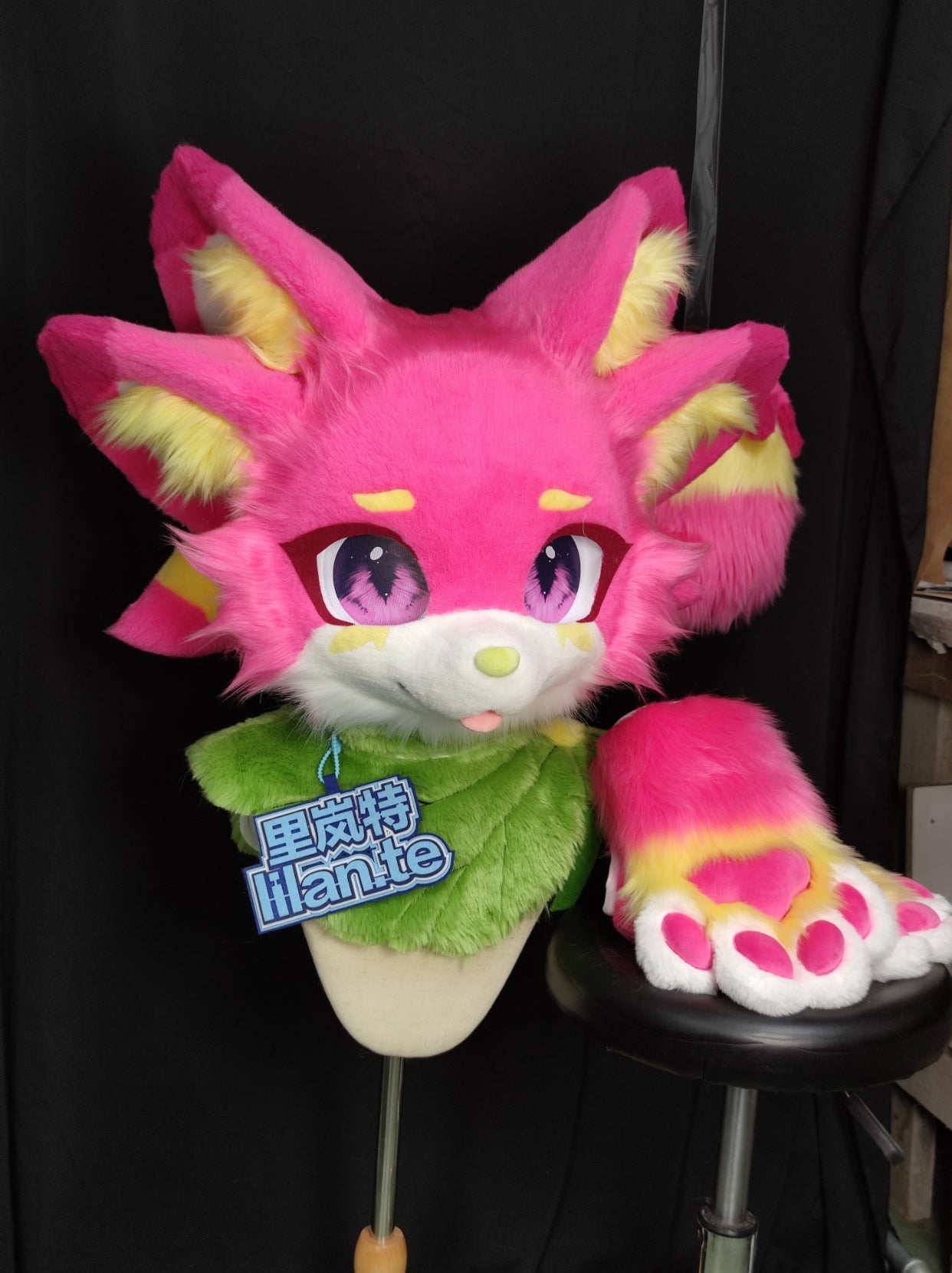 Lotus Dragon Kemono Head Fursuit (Gift Handpaws+Tail)