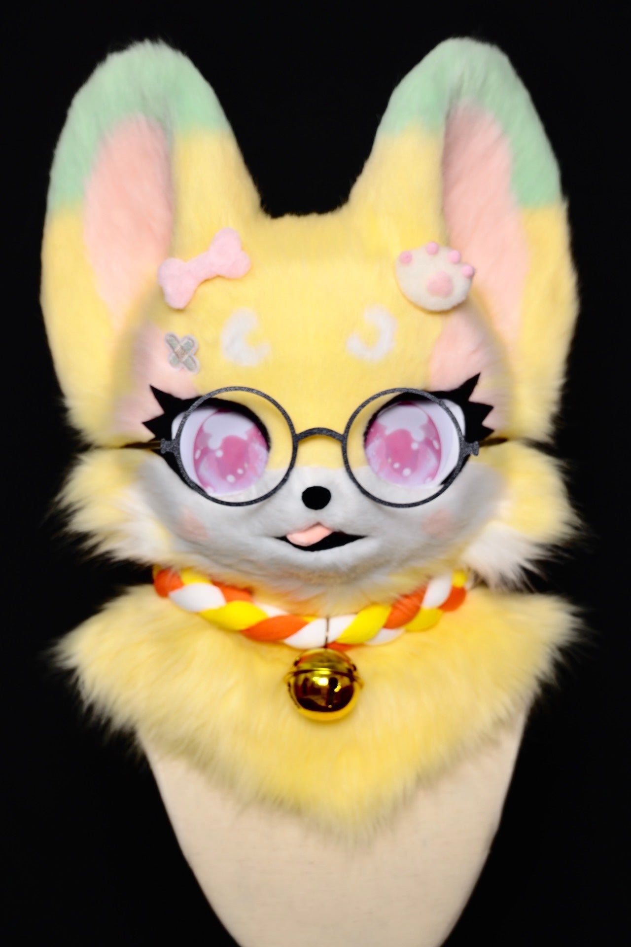 Peach Puppy Kemono Head Fursuit