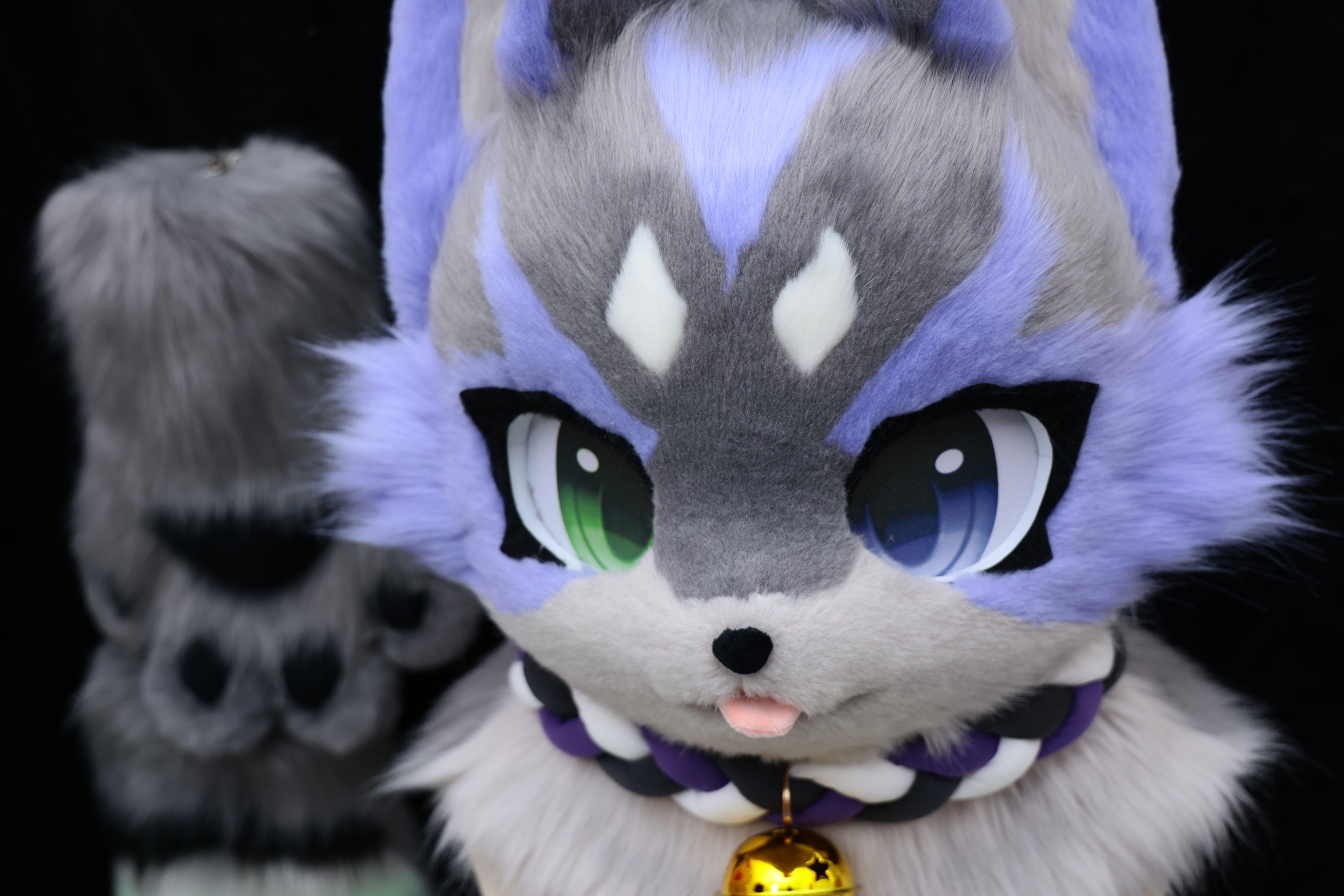 Gary Purple Wolf Kemono Head Fursuit