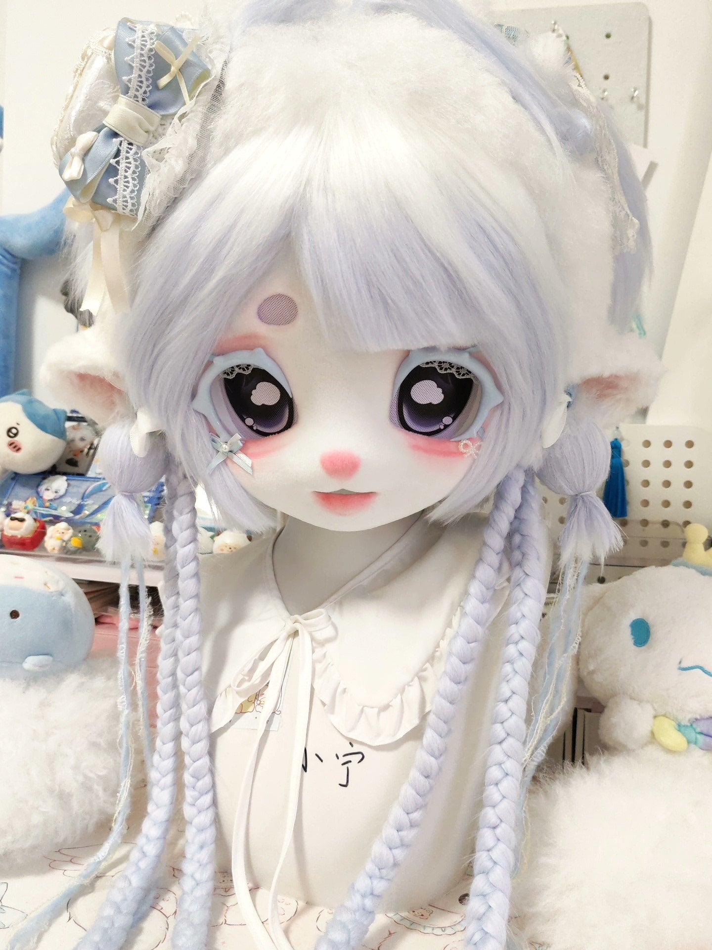 Purple Lamb Kig Full-Set Fursuits (Gift Handpaws+Feetpaws+Tail)