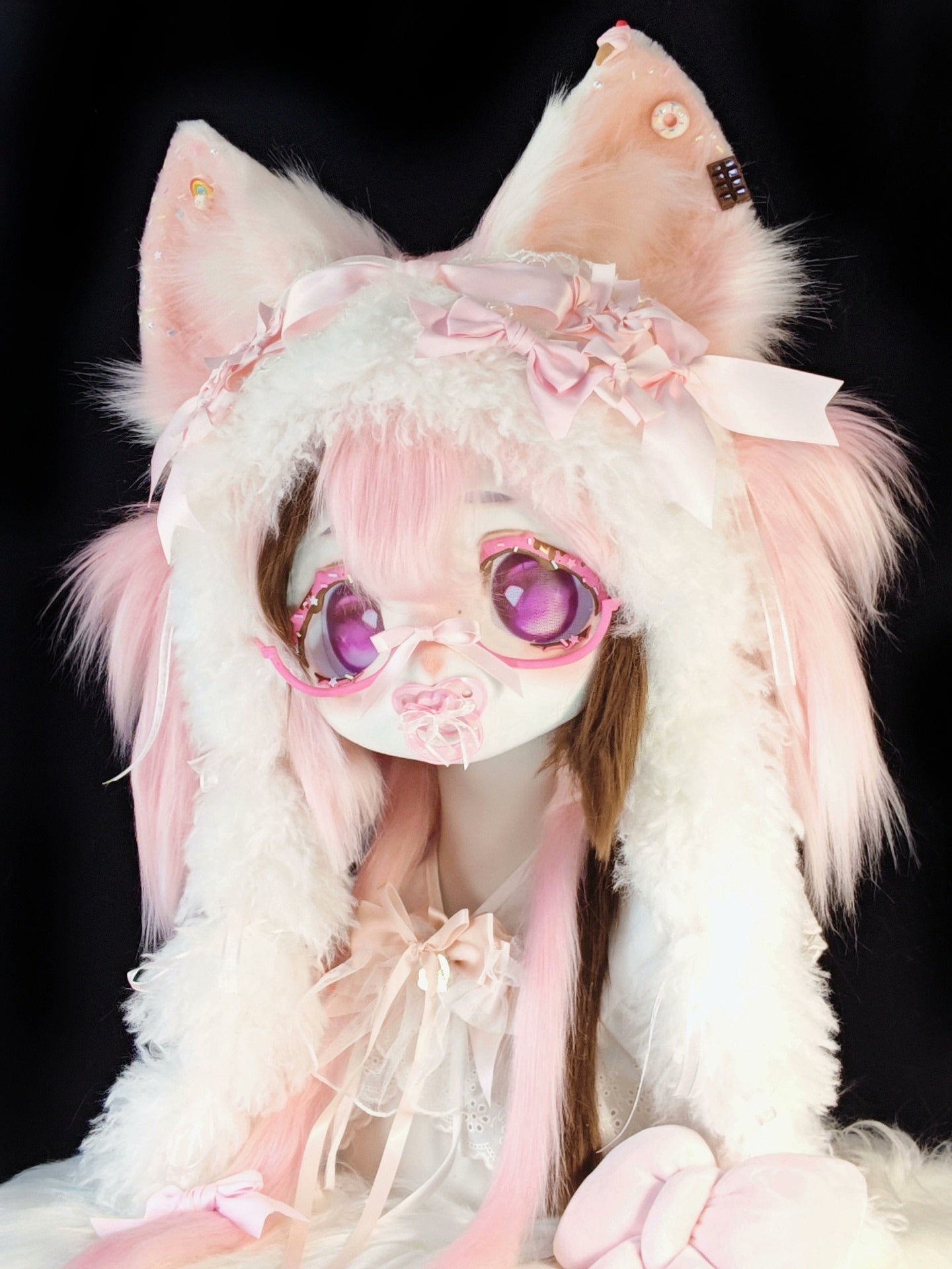 [Kitten] Pink Chocolate Kitten Kig Fursuits Stock