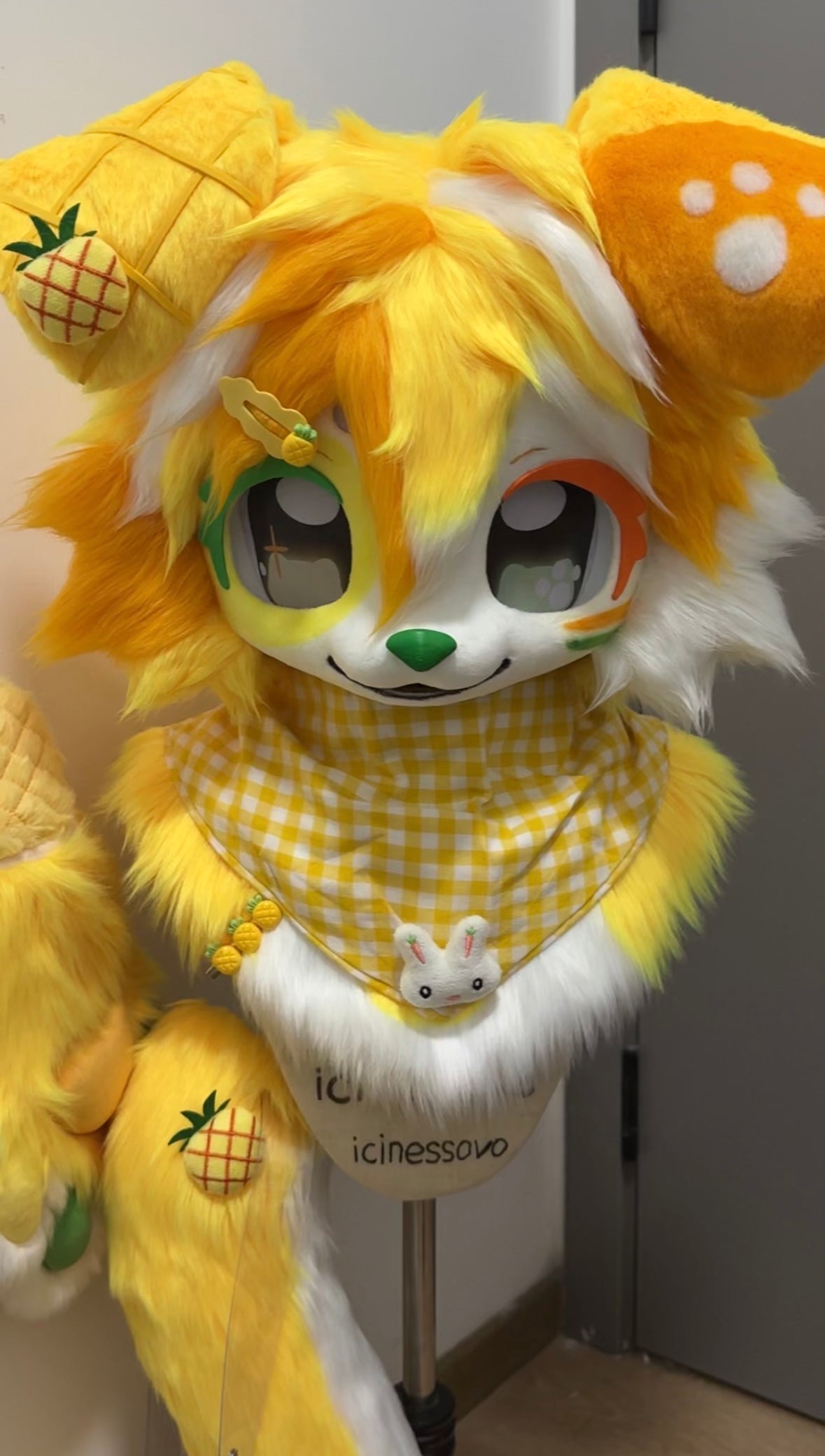 Pineapple Puppy Kemono Head Fursuit (Gift Handpaws+Tail)