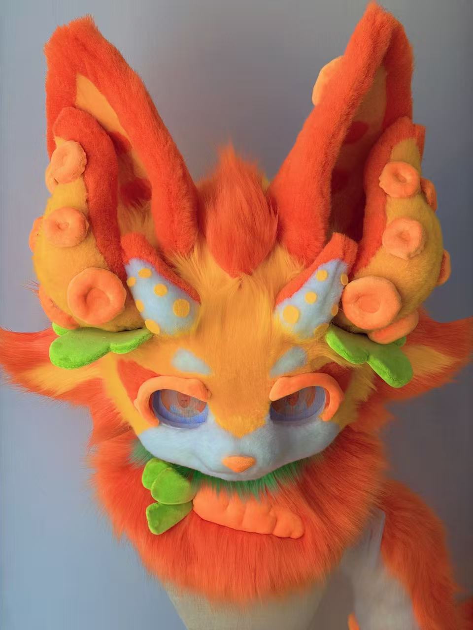 Carrot Octopus Kitten Kemono Head Fursuit (Gift Handpaws+Tail)