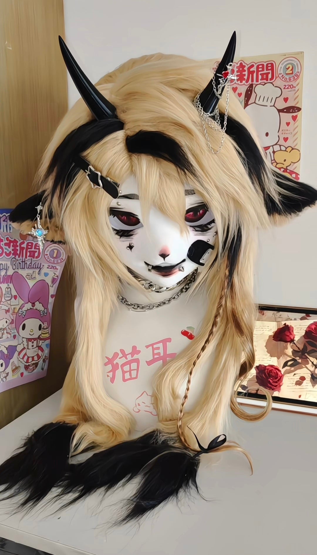 Y2K Goat Kig Head Fursuit