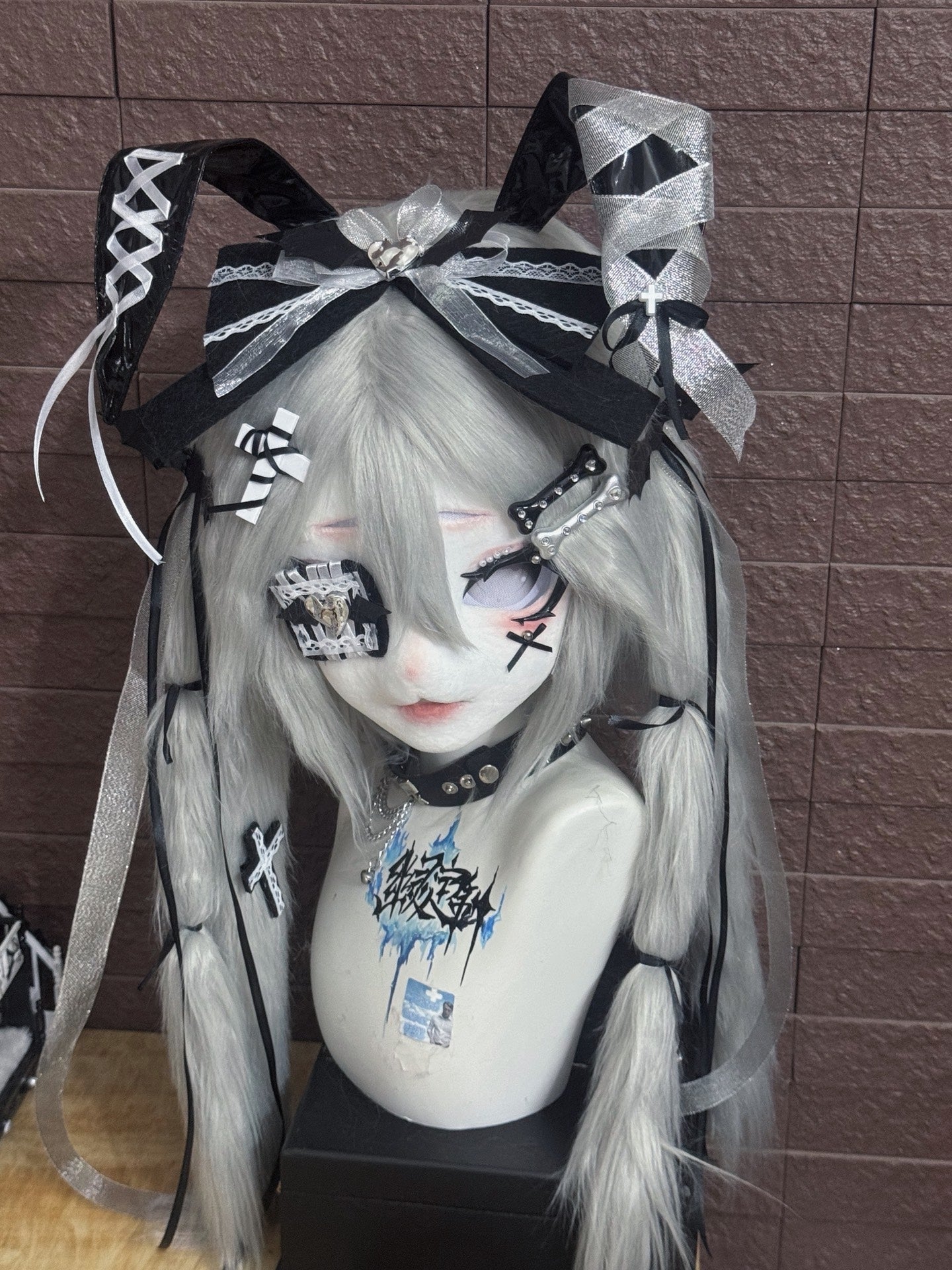 Gothic Twin Tail Bunny Kig Head Fursuit