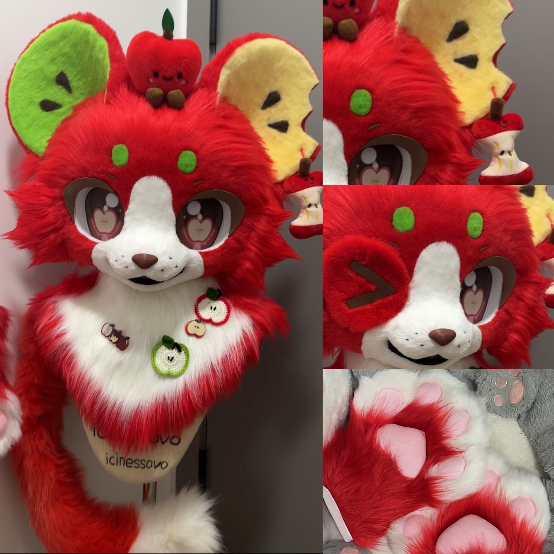 [Mouse] Apple Mouse Kemono Fursuits Stock（Gift Handpaws+Tail）