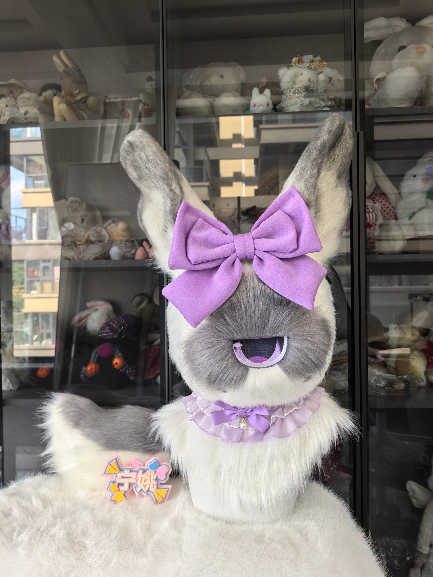 One-eyed Bunny Kemono Head Fursuit