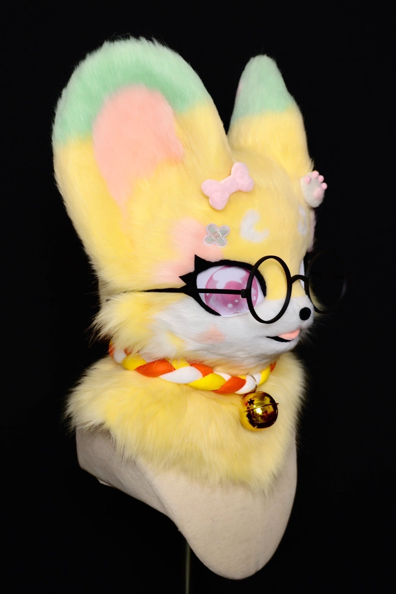 Peach Puppy Kemono Head Fursuit