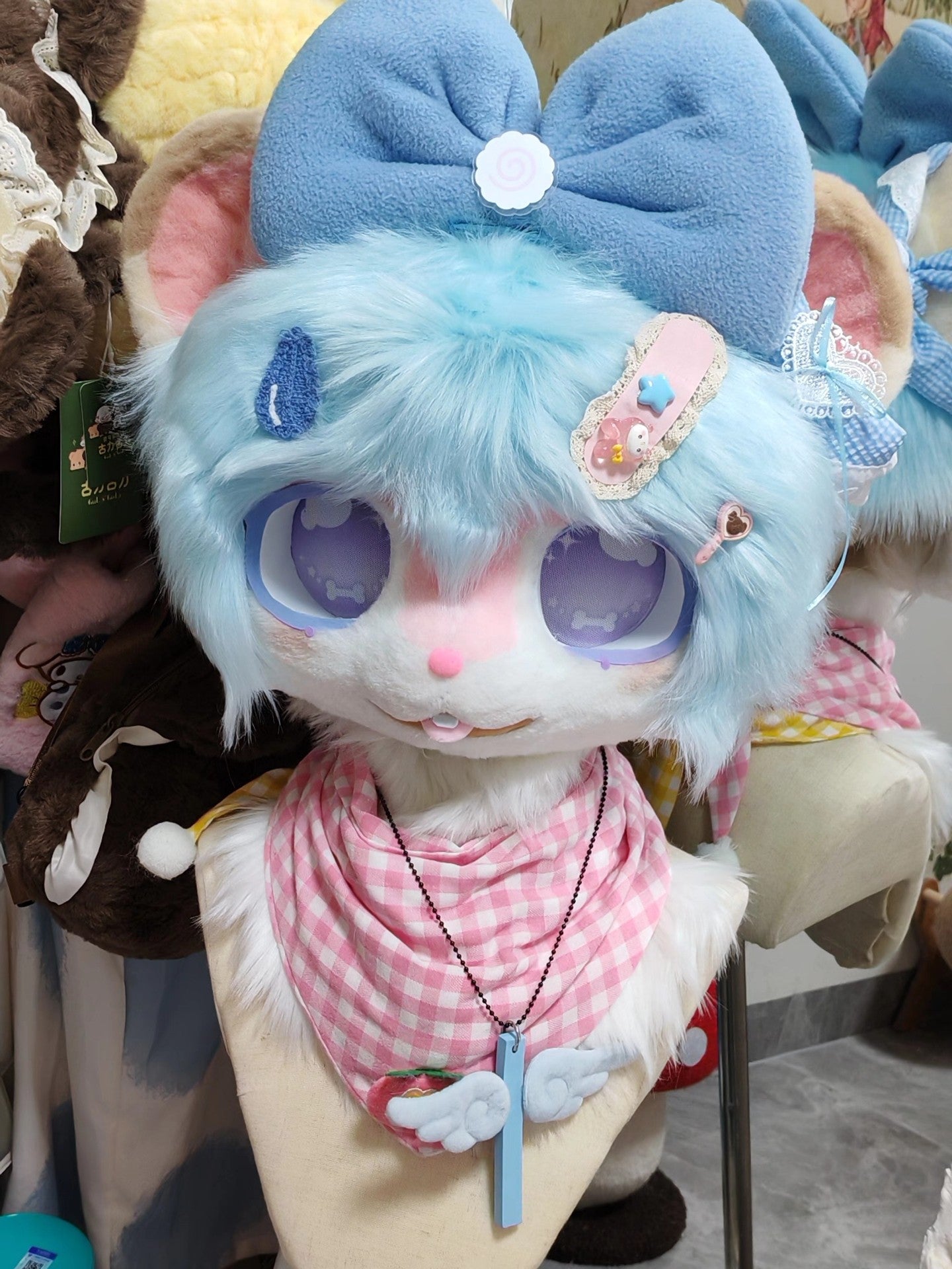 Blue Mouse Kemono Head Fursuit