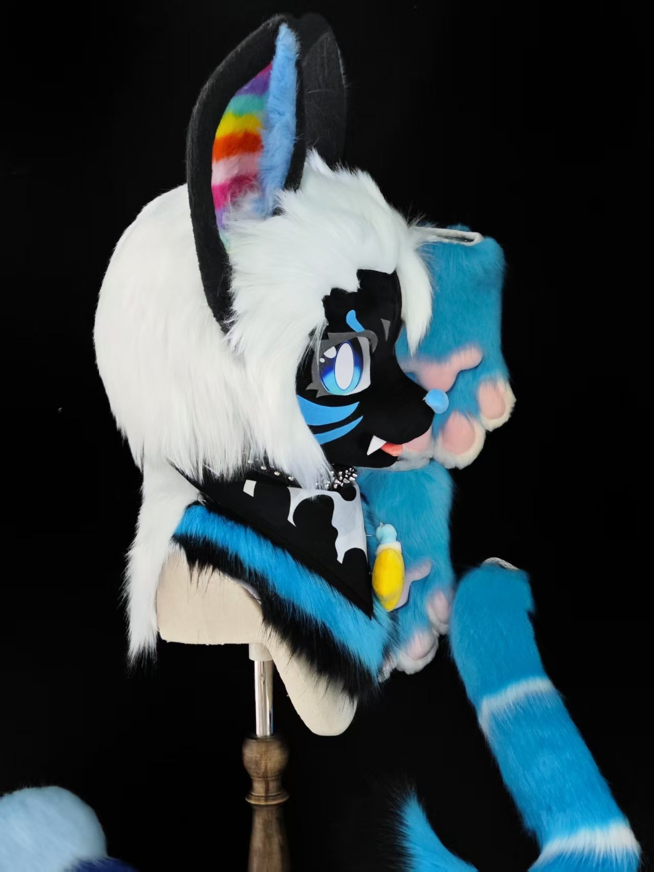 Milk Kitten Kemono Head Fursuit (Gift Handpaws+Tail)