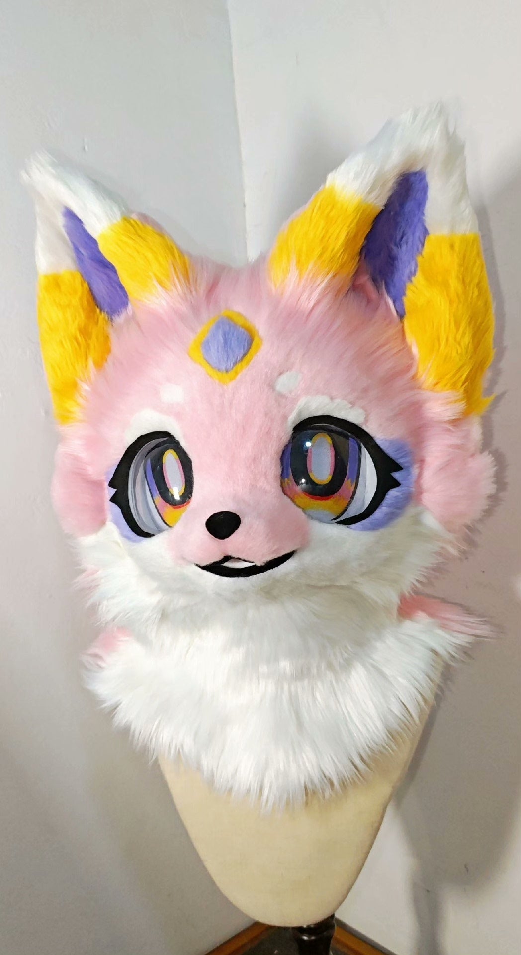 Pink Puppy Kemono Head Fursuit