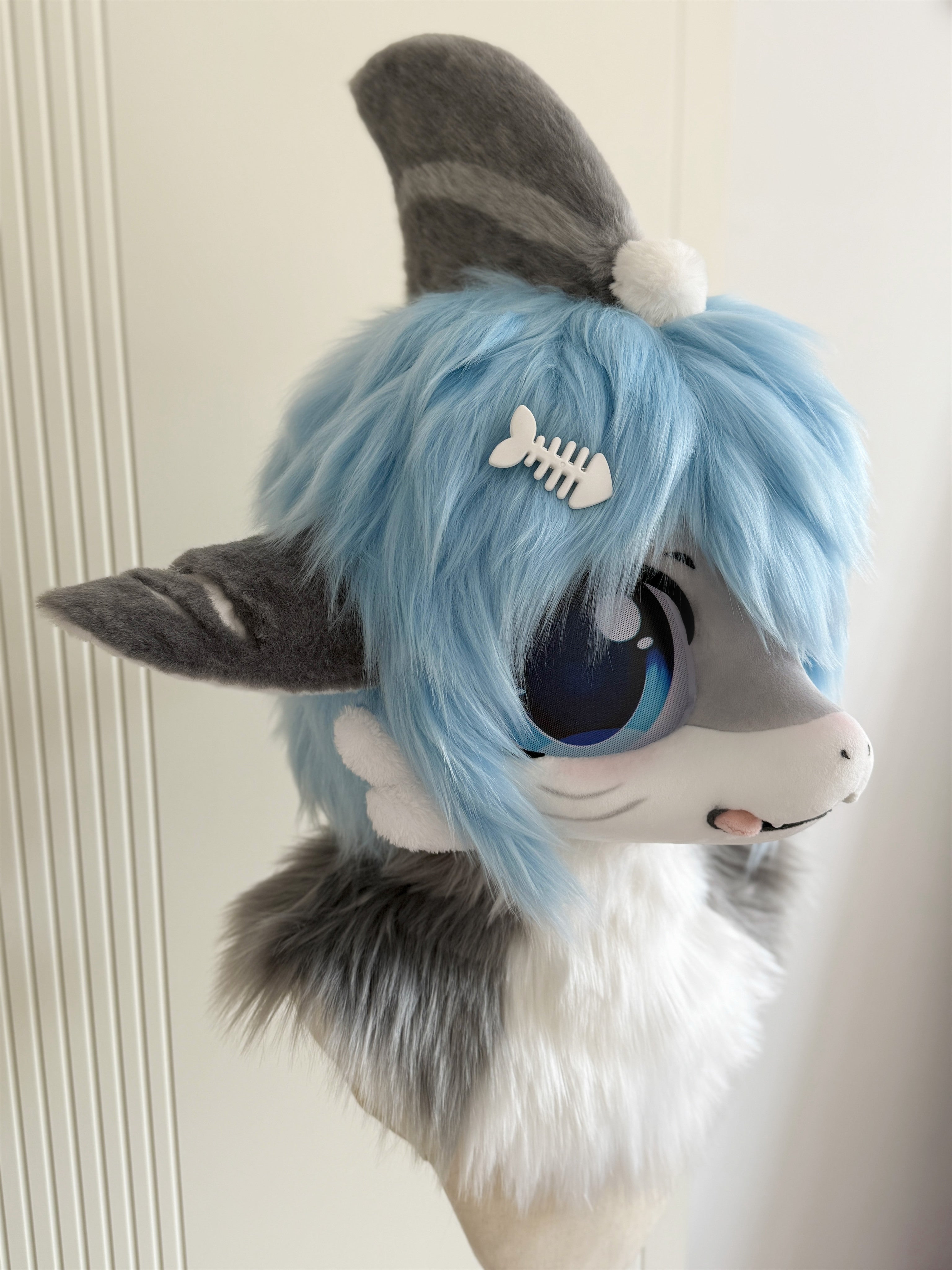 [Shark] Light Blue Shark Kemono Fursuits Stock (Gift Handpaws+Toy)