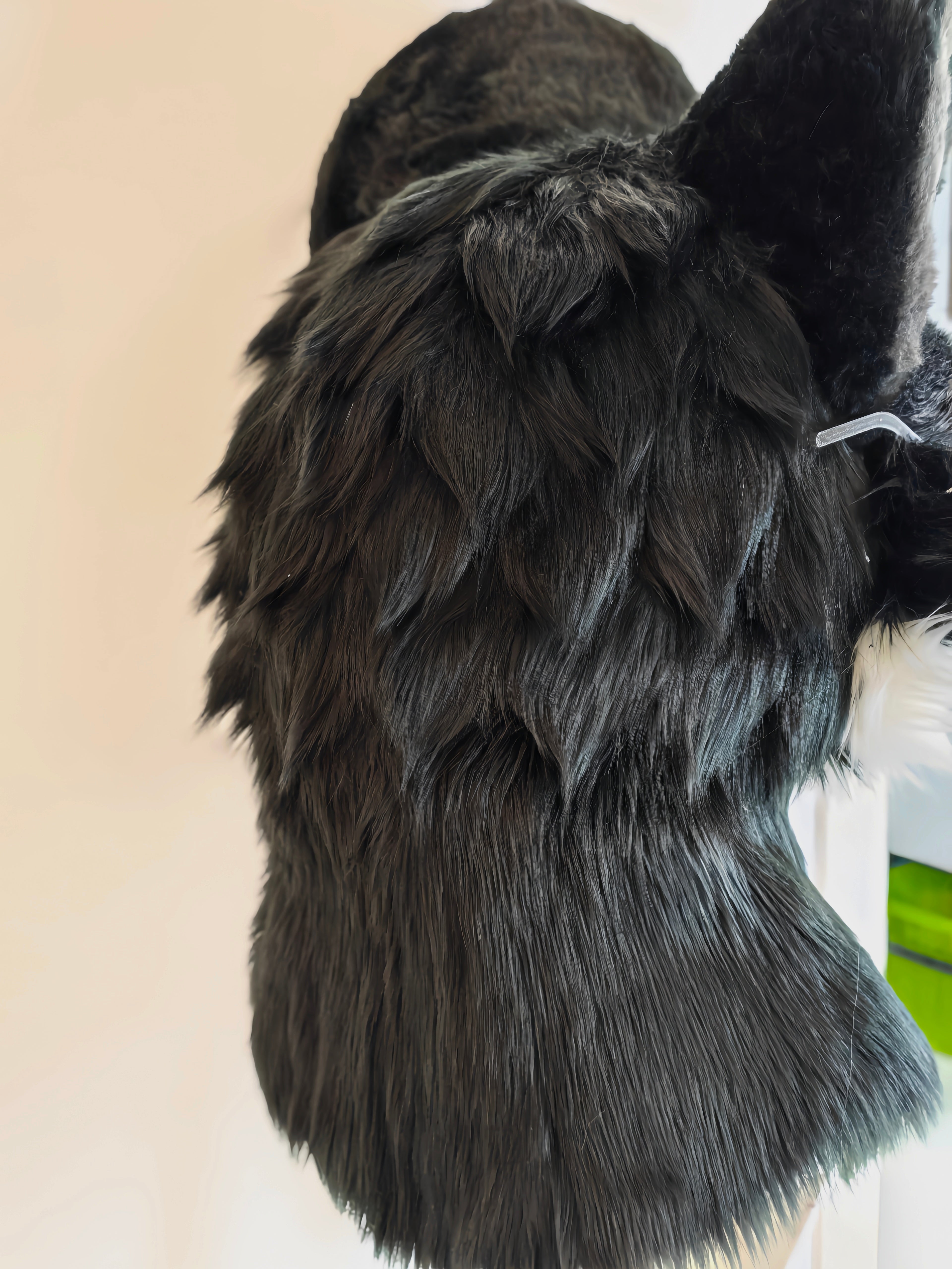 Black Blue Wolf Kemono Head Fursuit