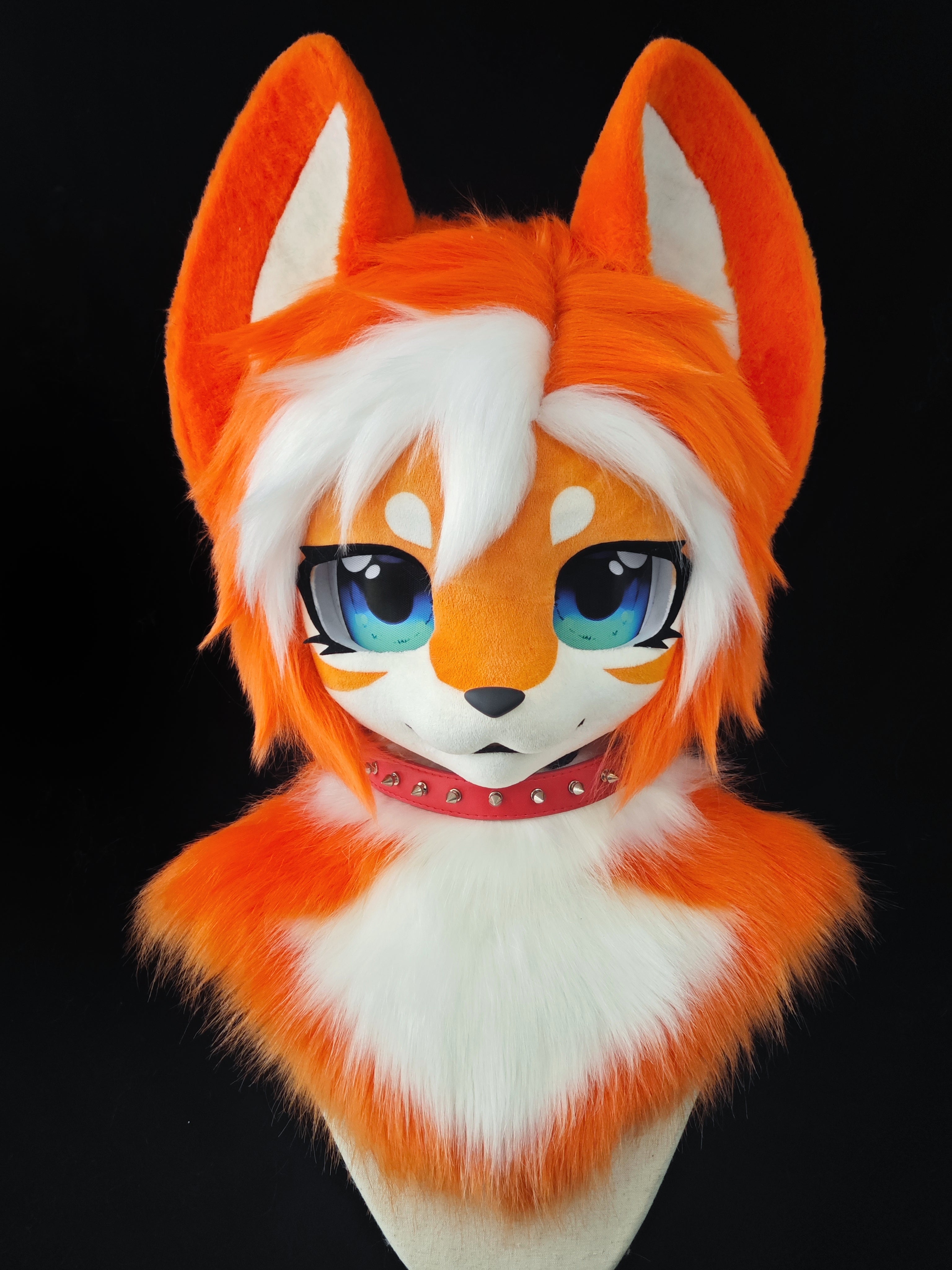 Orange Wolf Kemono Head Fursuit (Gift Handpaws+Tail)