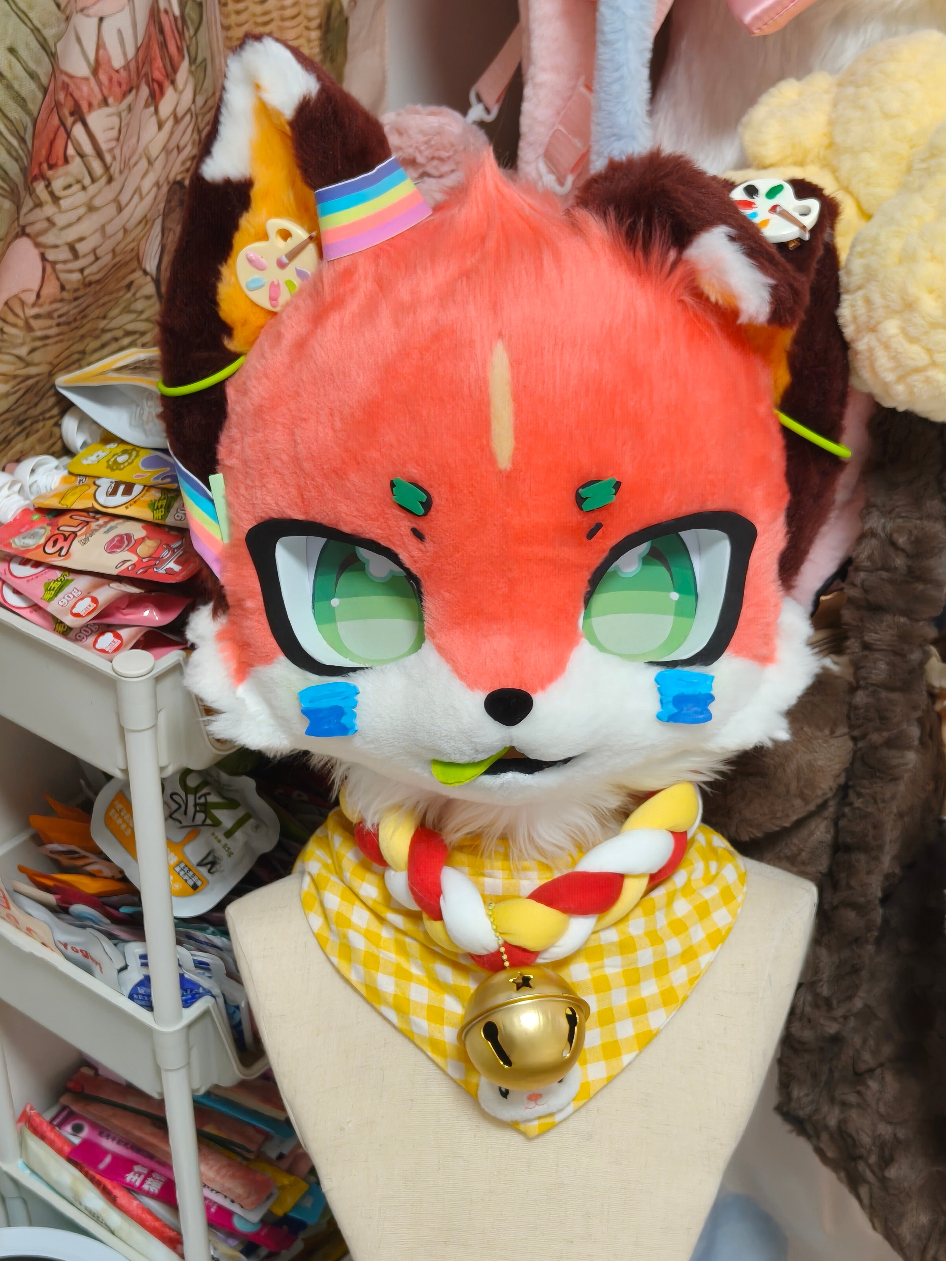 Painter Fox Kemono Head Fursuit