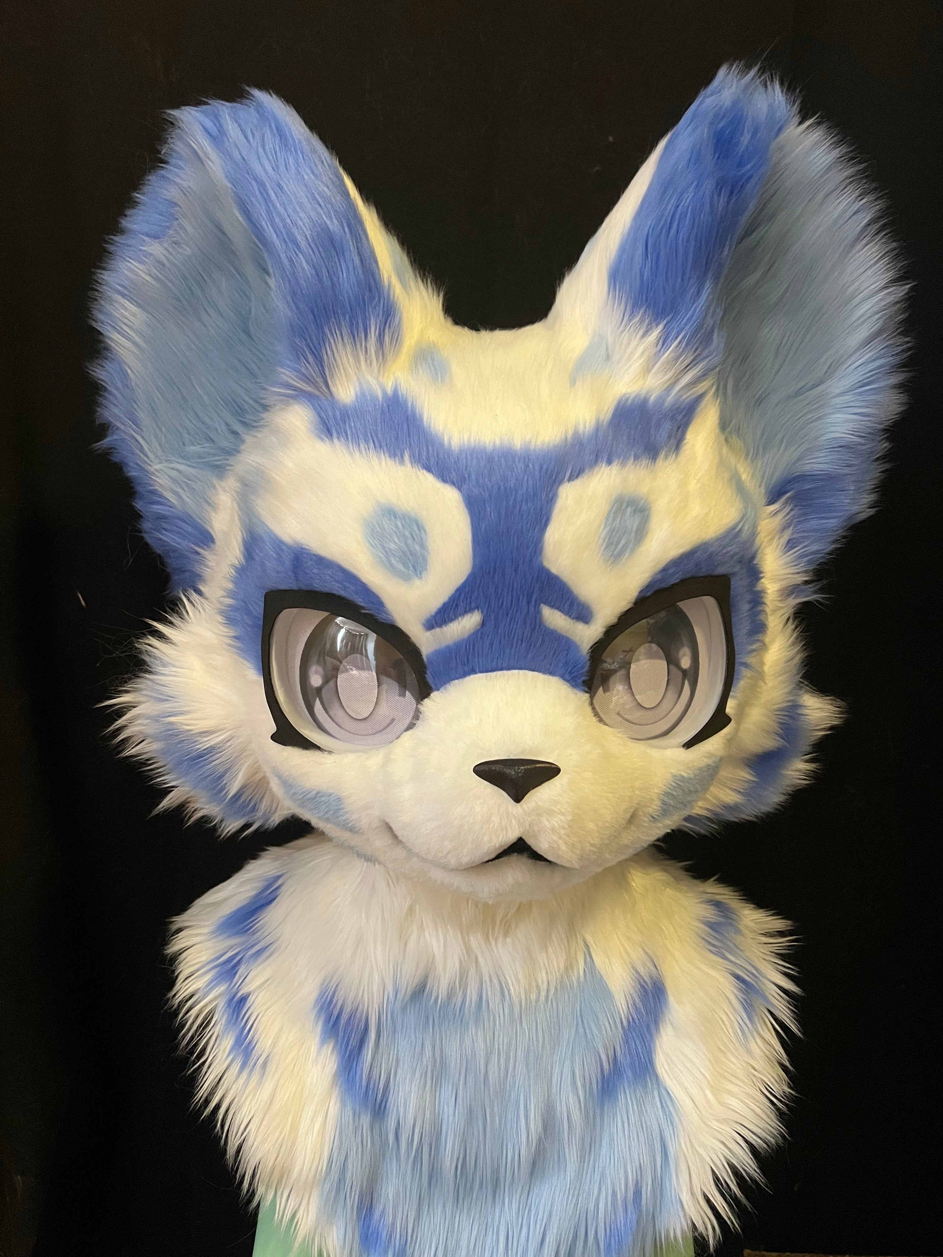 Blue White Tiger Kemono Head Fursuit