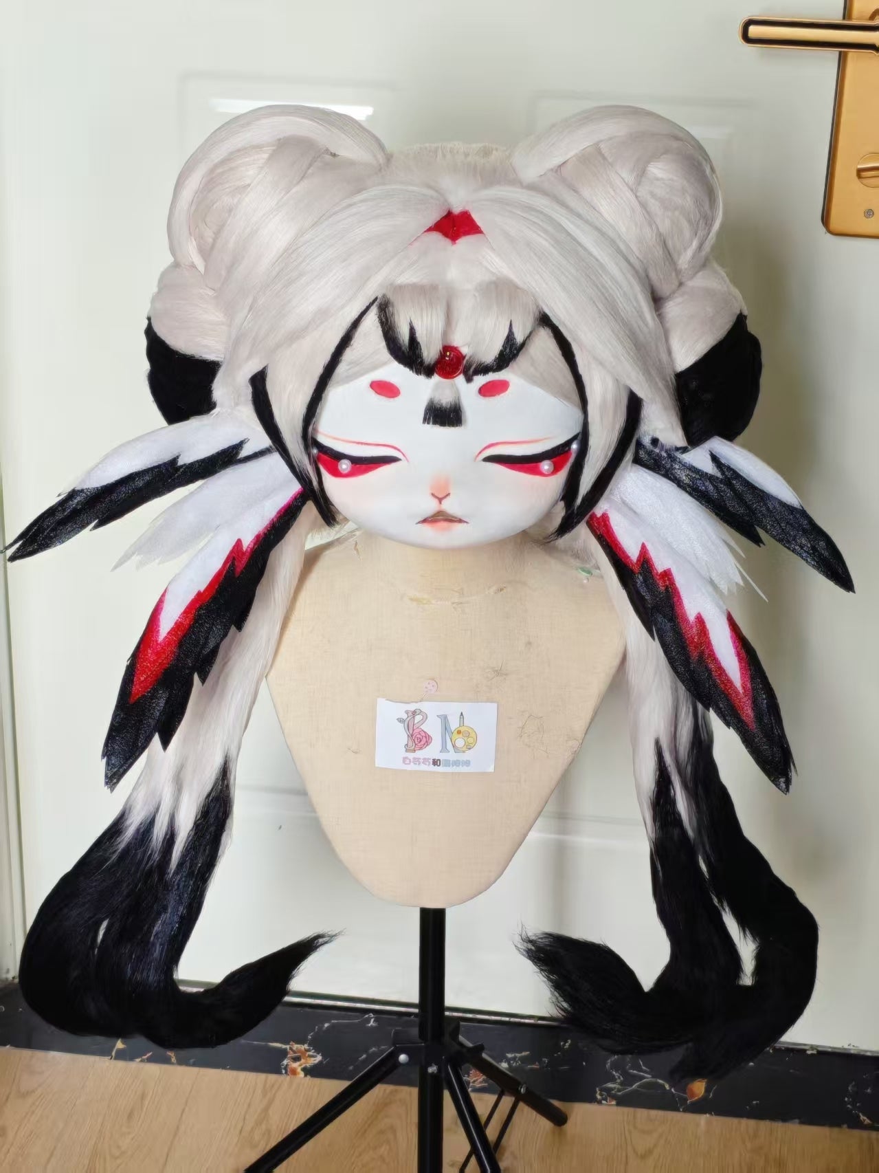 Black White Butterfly Kig Head Fursuit