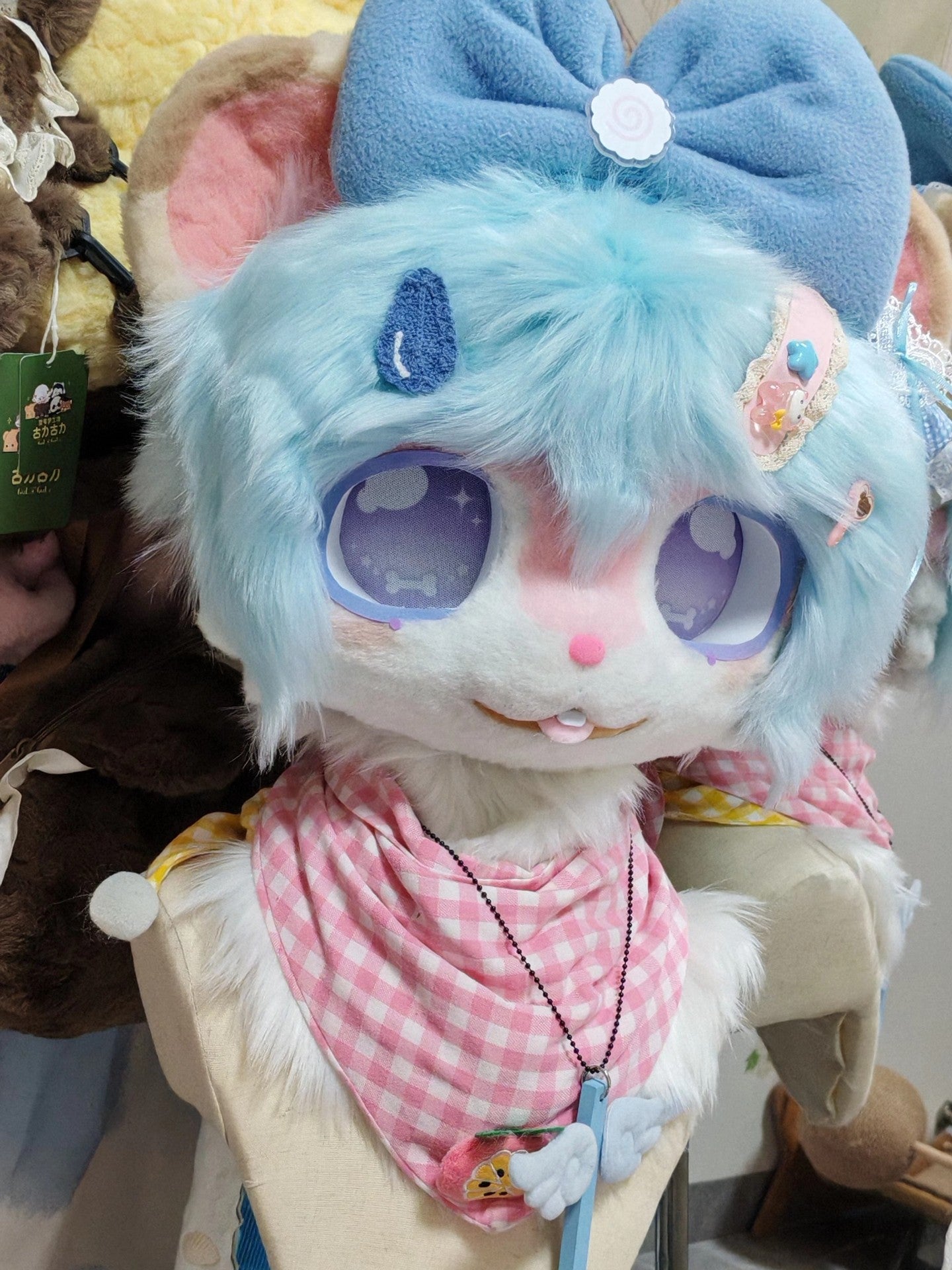 Blue Mouse Kemono Head Fursuit
