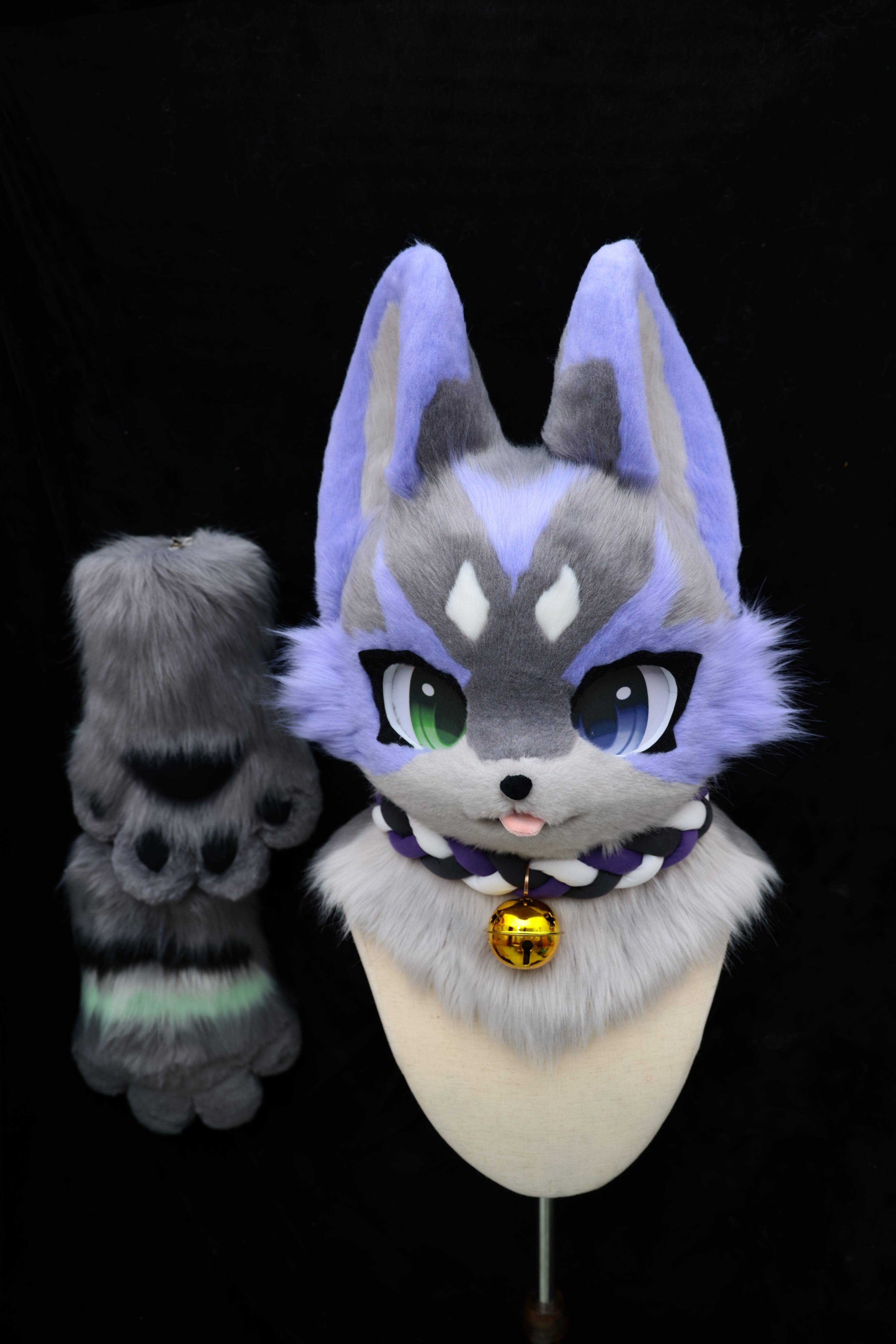 Gary Purple Wolf Kemono Head Fursuit
