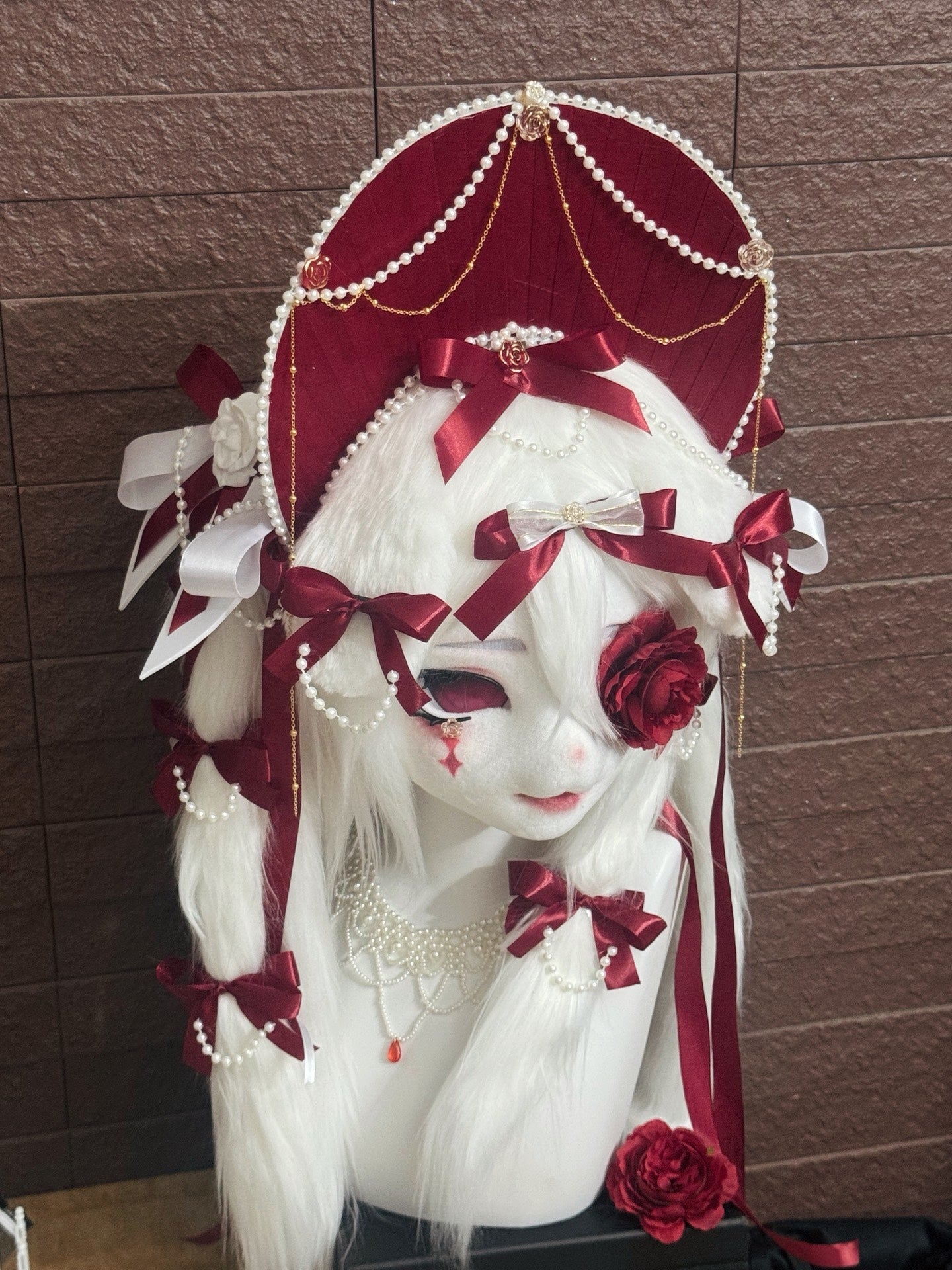 Rose Bunny Kig Head Fursuit