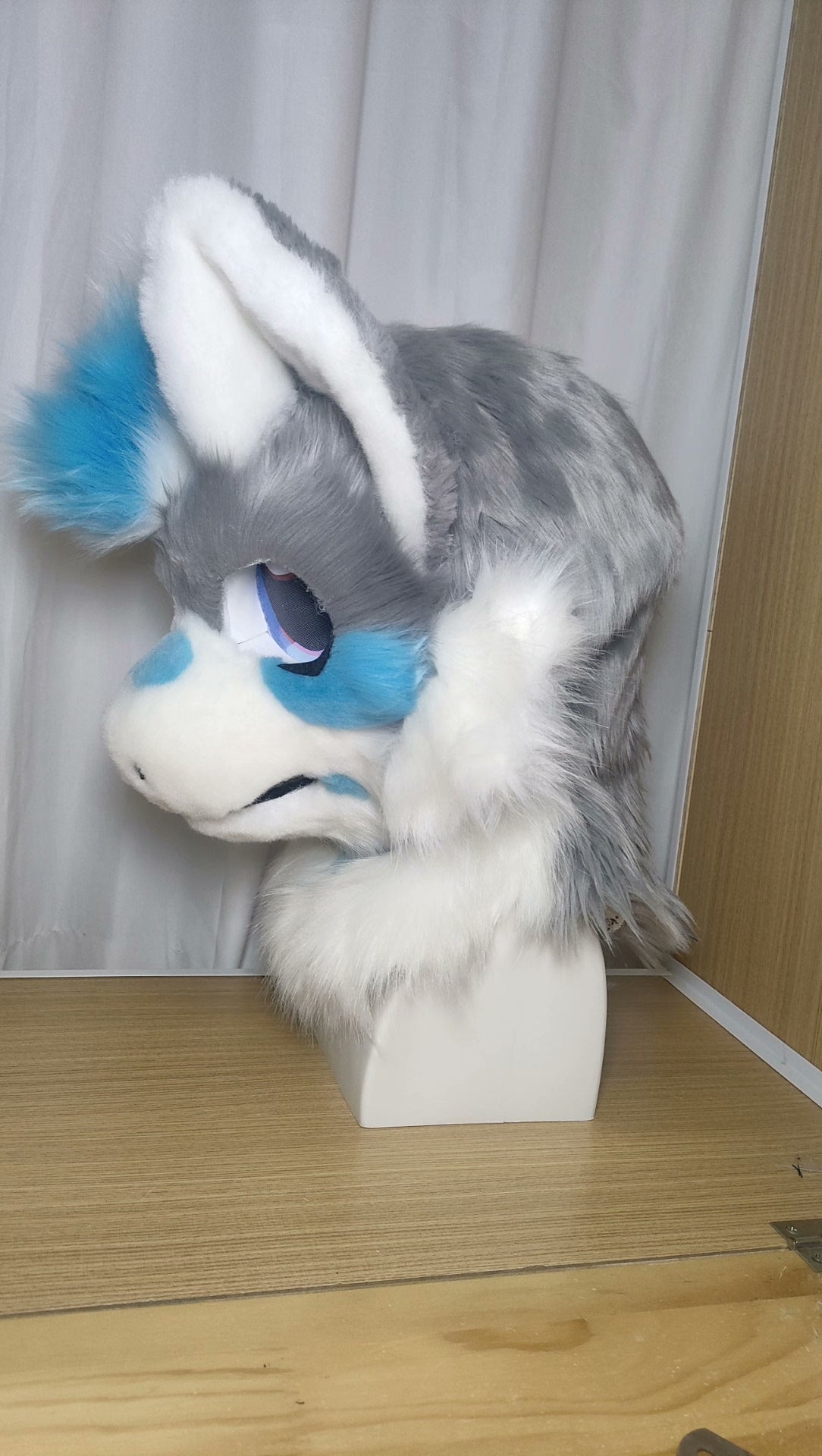 Blue White Dragon Kemono Head Fursuit