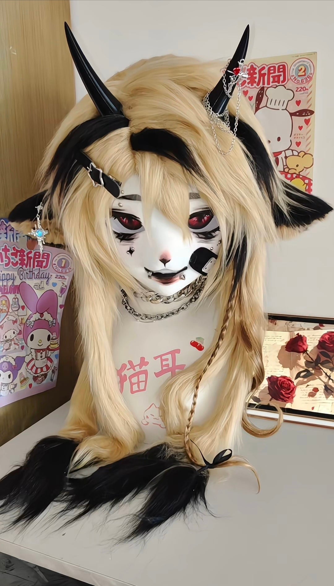 Y2K Goat Kig Head Fursuit
