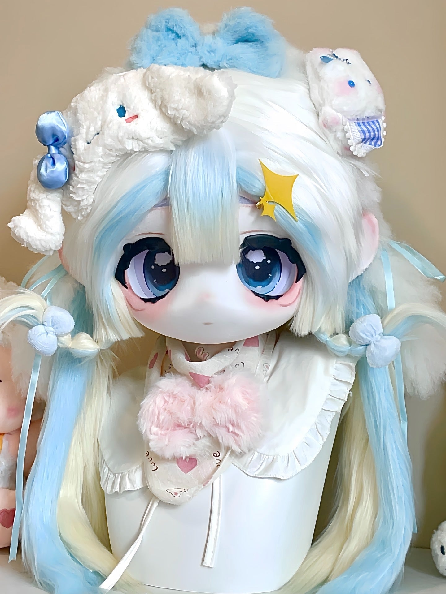 Blue White OC Head Fursuit