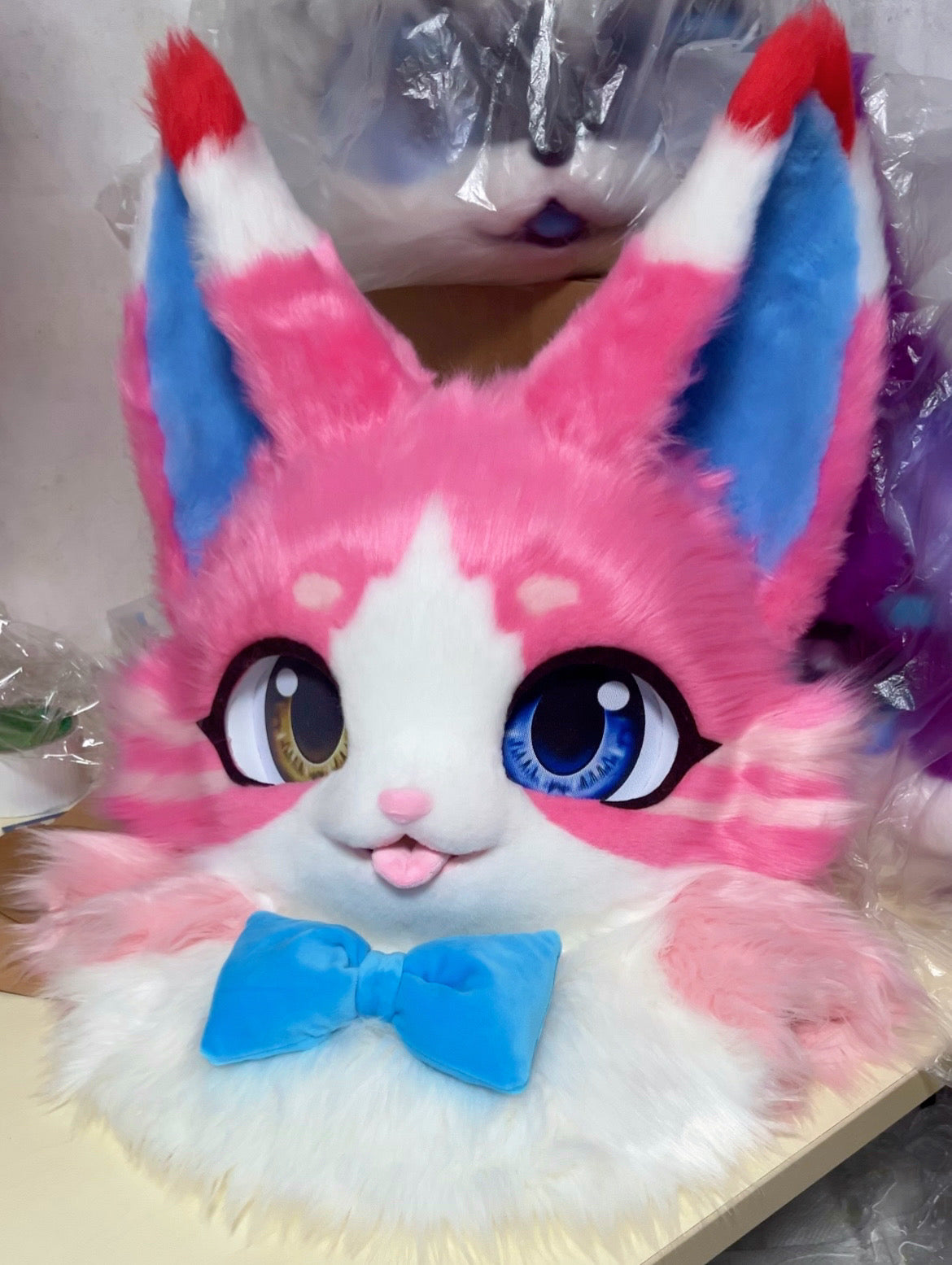 Pink Kitten Kemono Head Fursuit