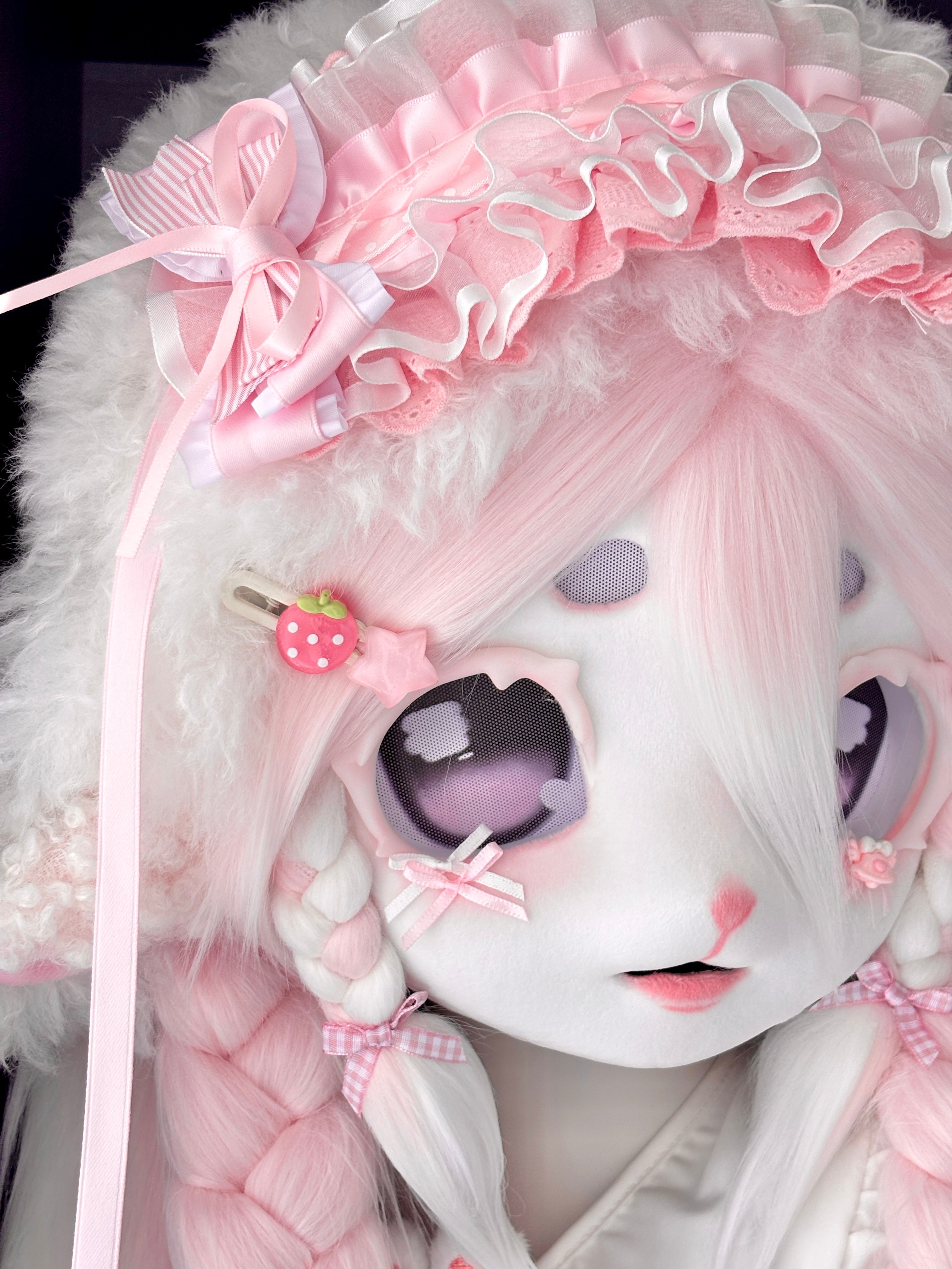 Pink Lolita Lamb Kig Full-Set Fursuit (Gift Handpaws+Feetpaws+Tail)