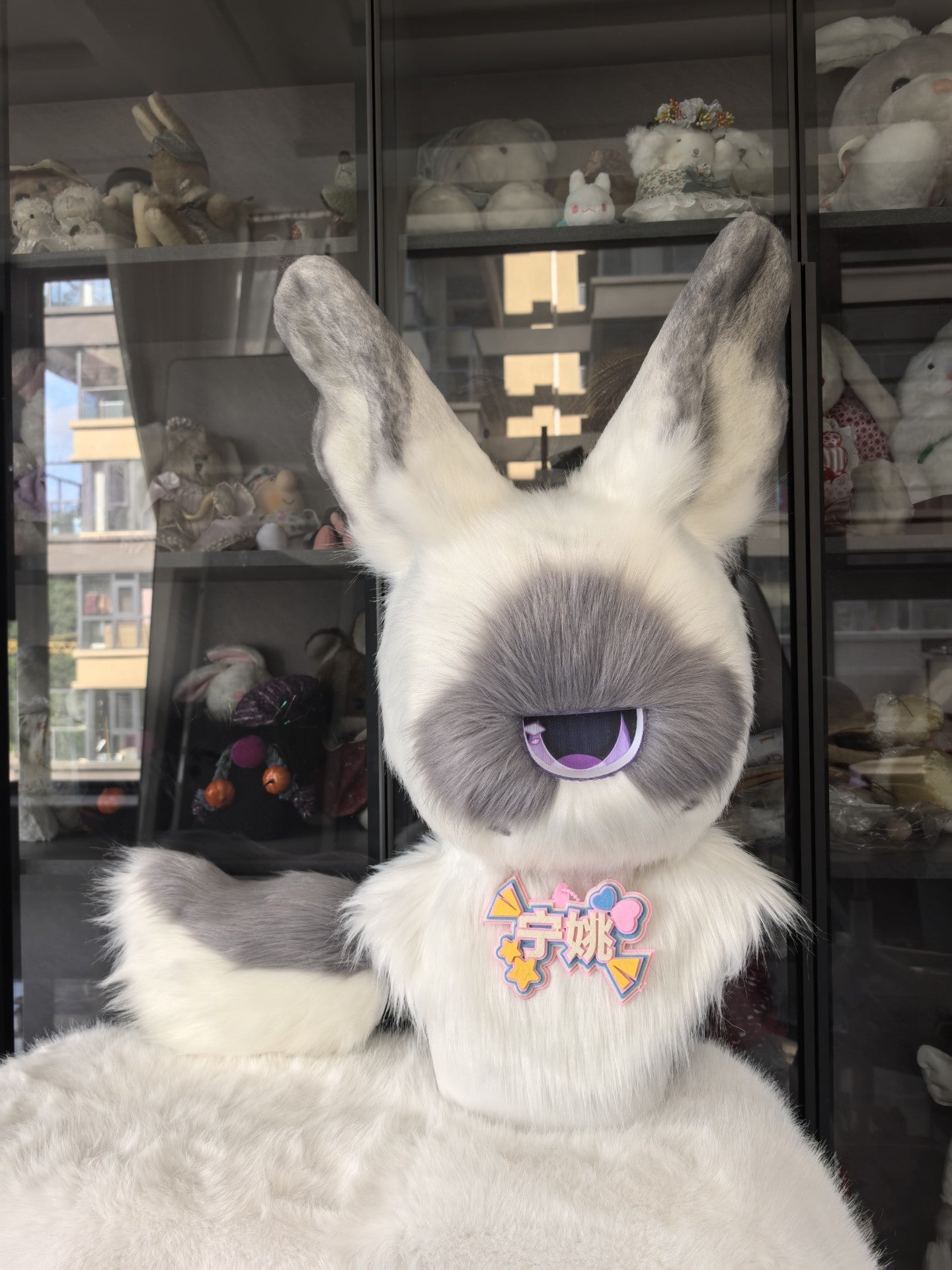 One-eyed Bunny Kemono Head Fursuit