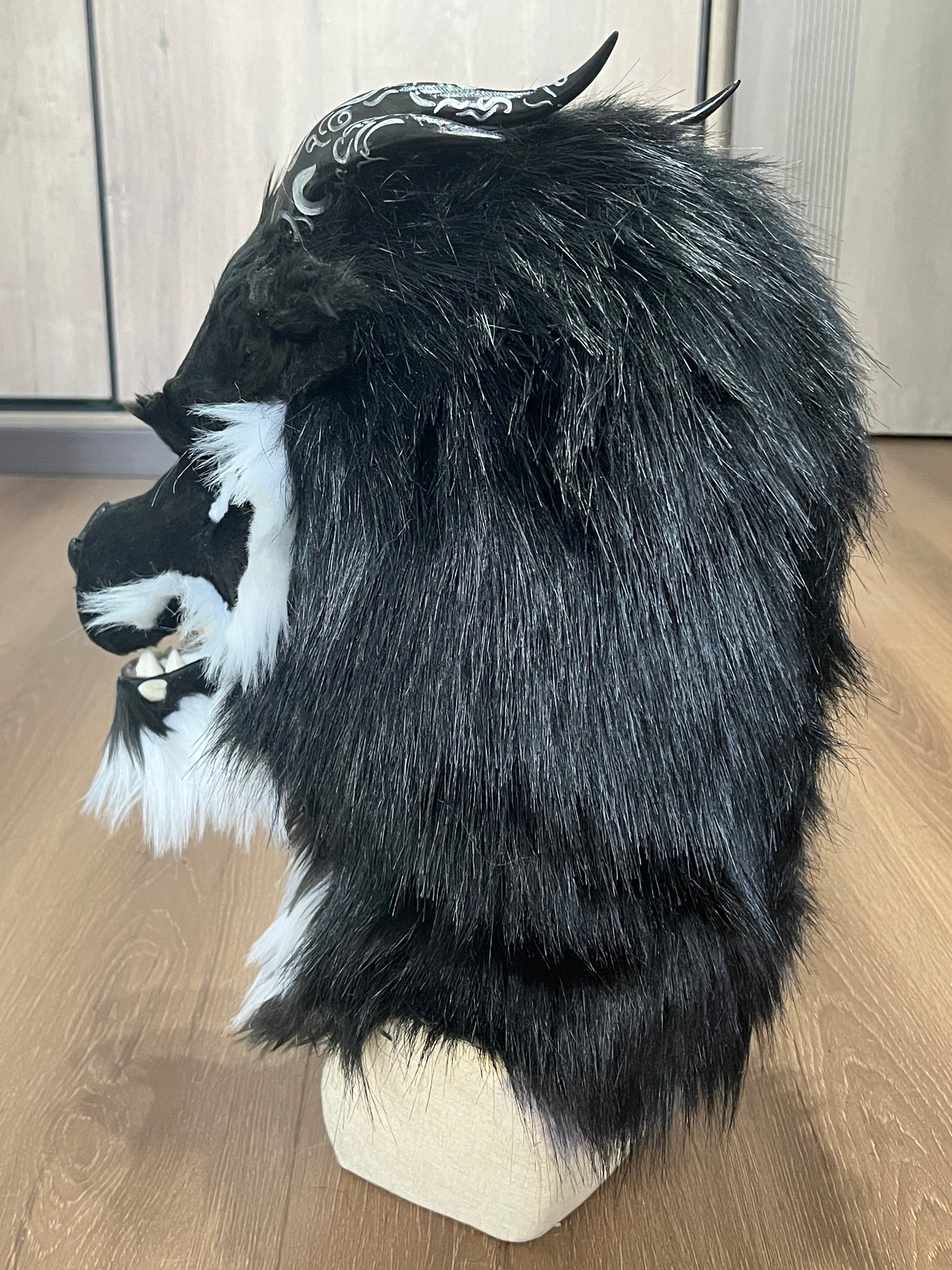 Black Dragon Realistic Head Fursuit