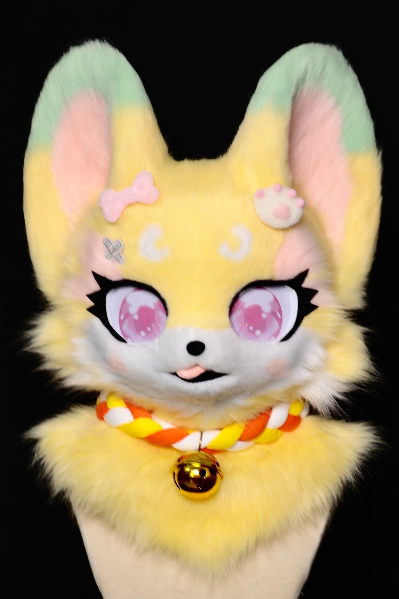 Peach Puppy Kemono Head Fursuit