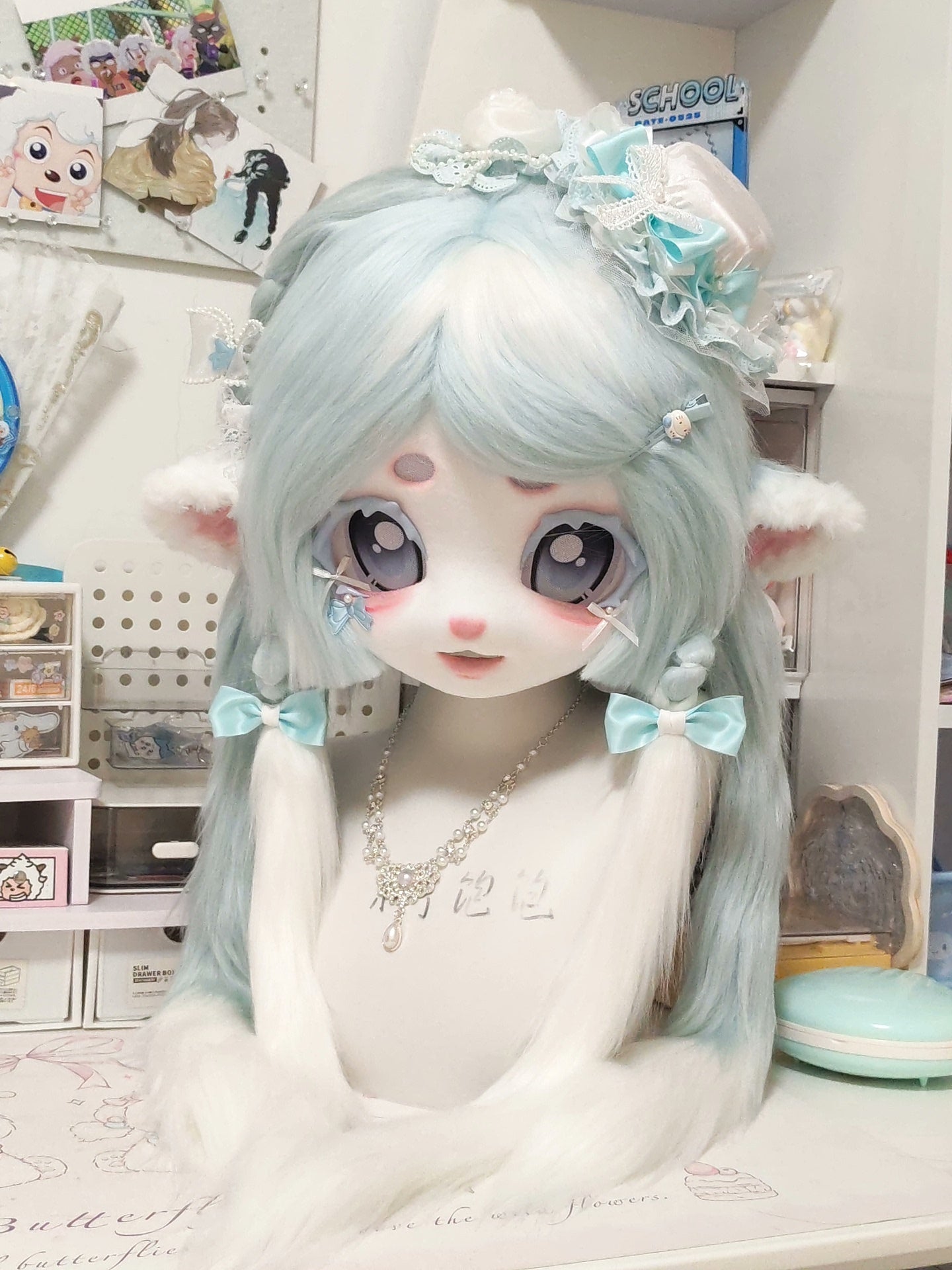 Blue Lamb Kig Head Fursuit
