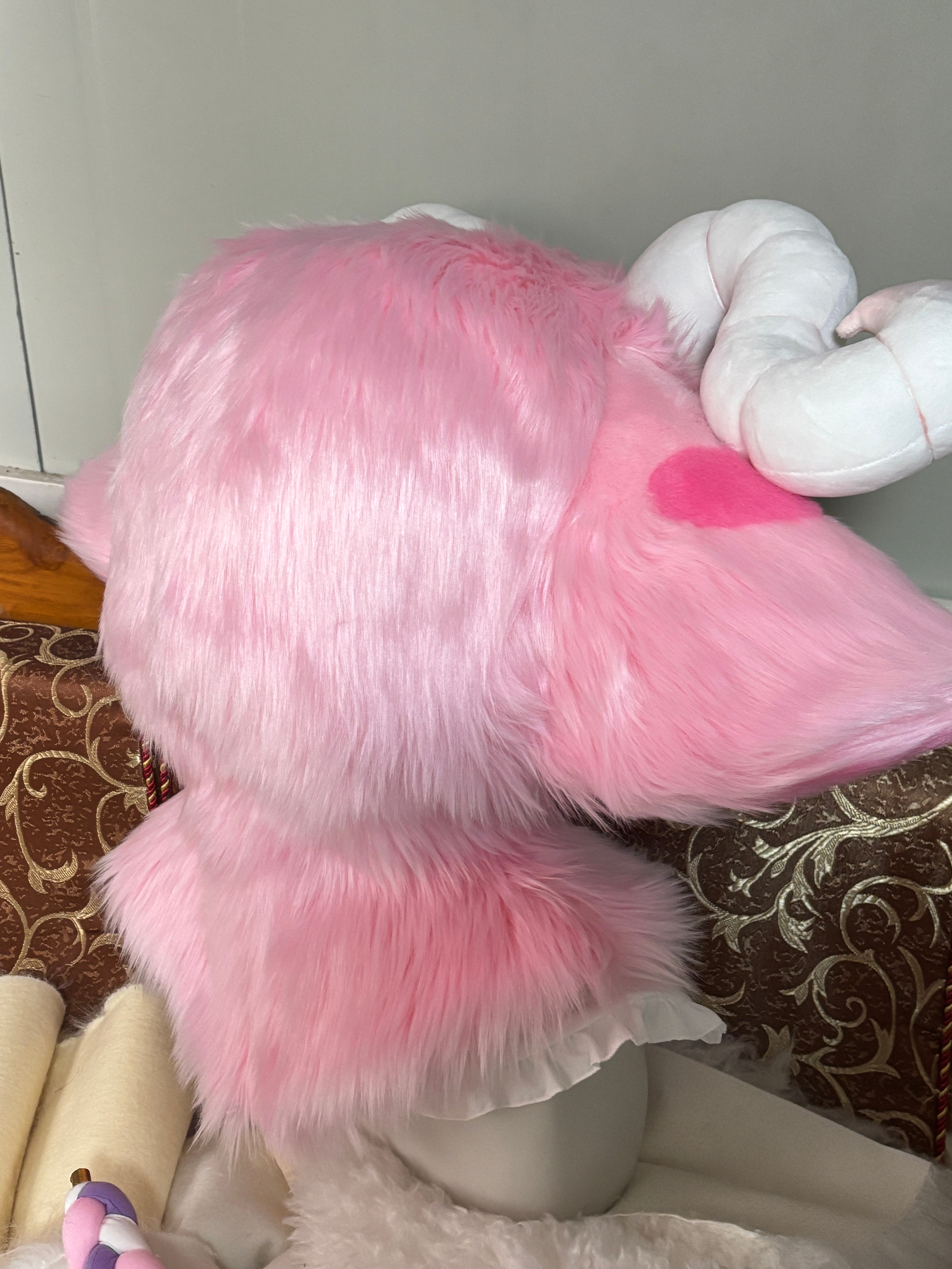 Pink Lamb Kemono Head Fursuit