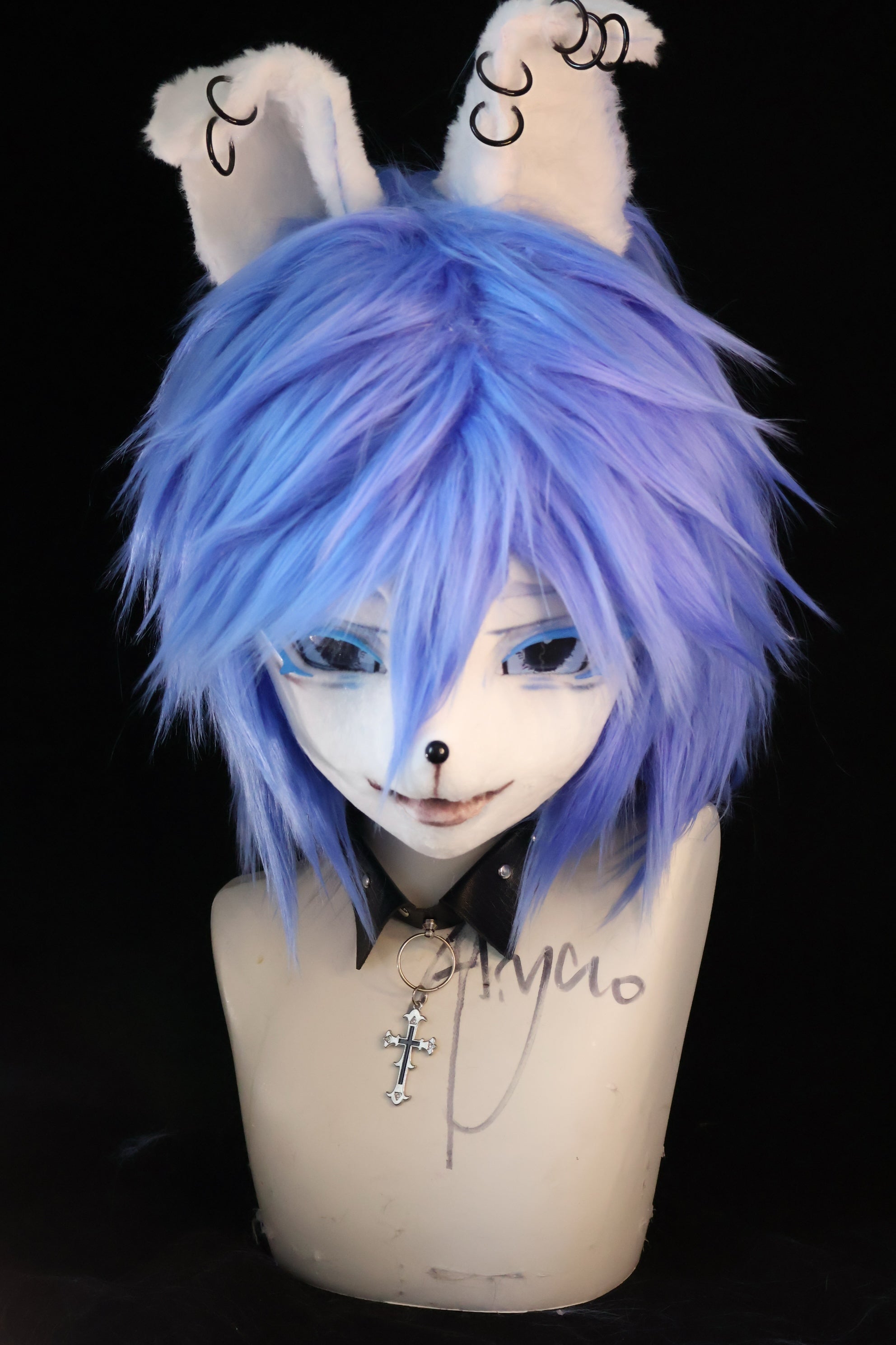 Blue Bunny Kig Head Fursuit