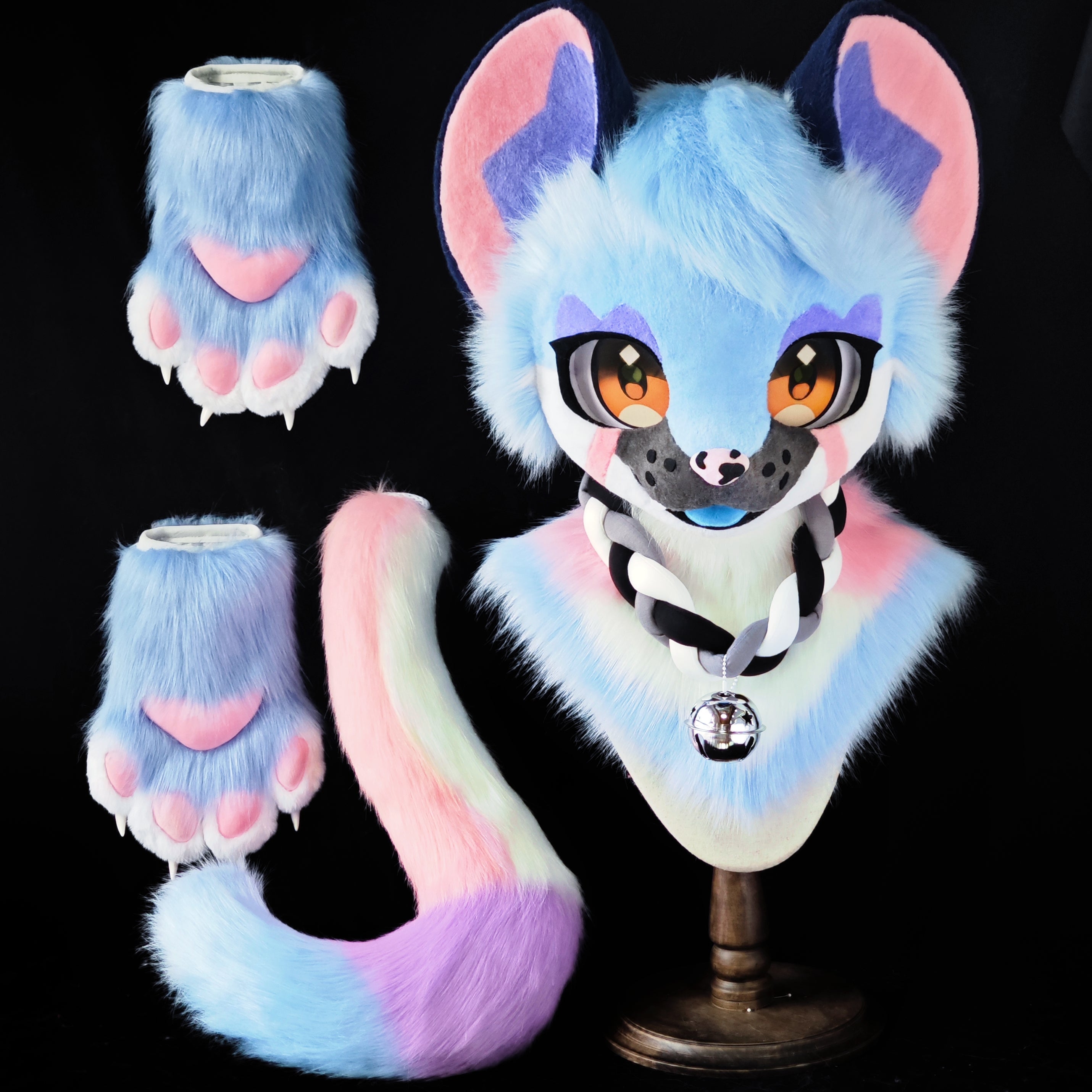 Blue Bear Head Fursuit (Gift Handpaws+Tail)