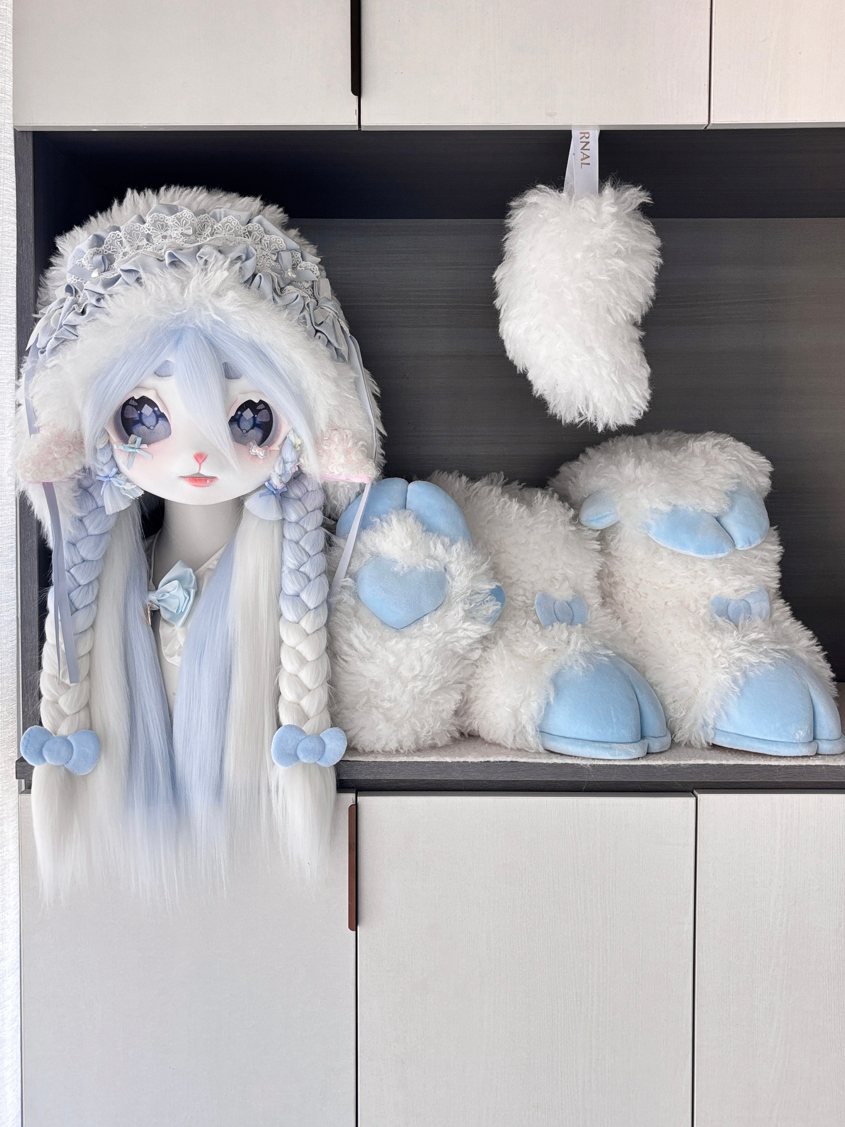 Blue Lamb Kig Full-Set Fursuit (Gift Handpaws+Feetpaws+Tail)