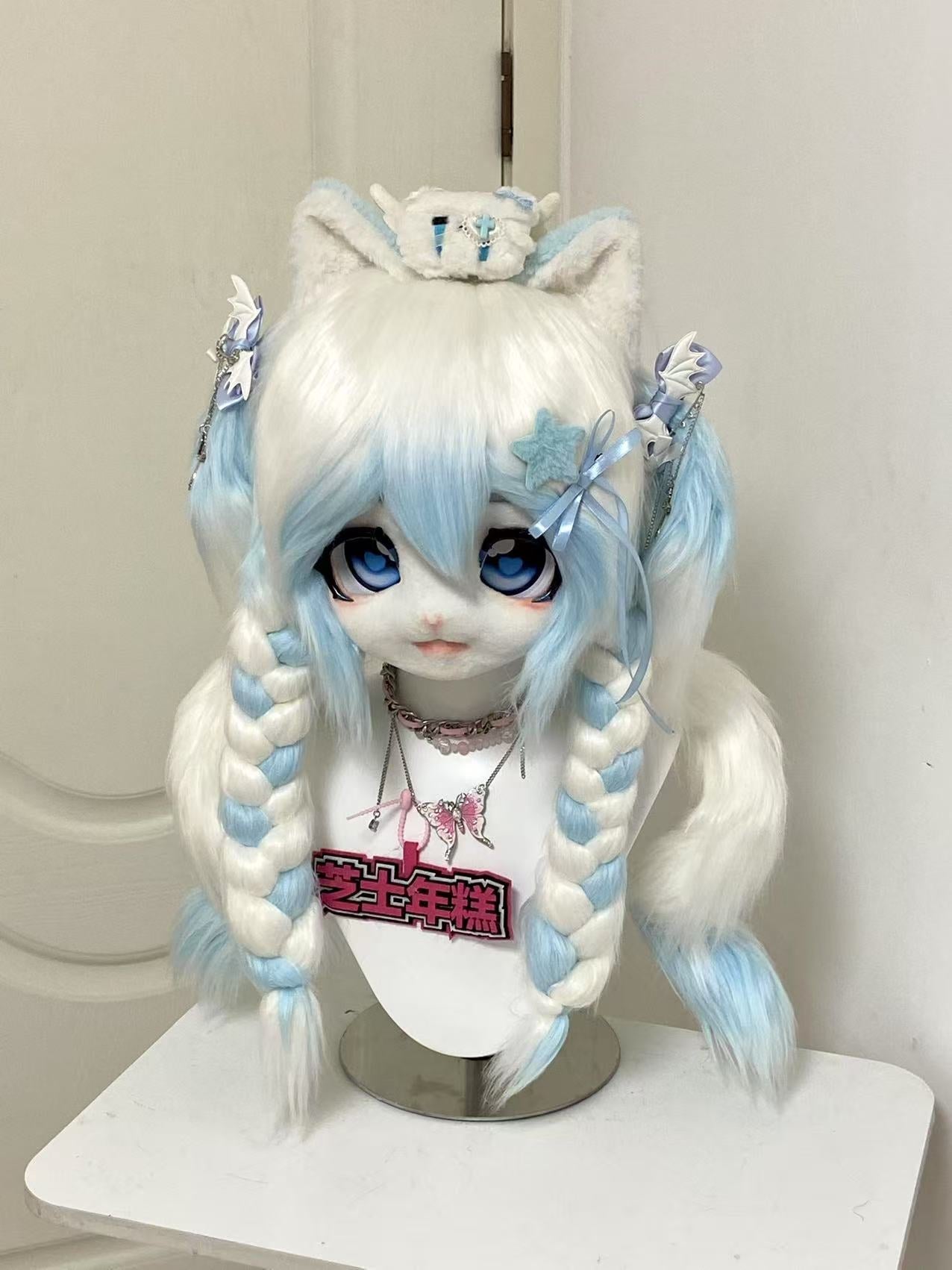 Angel Kitten Kig Head Fursuit