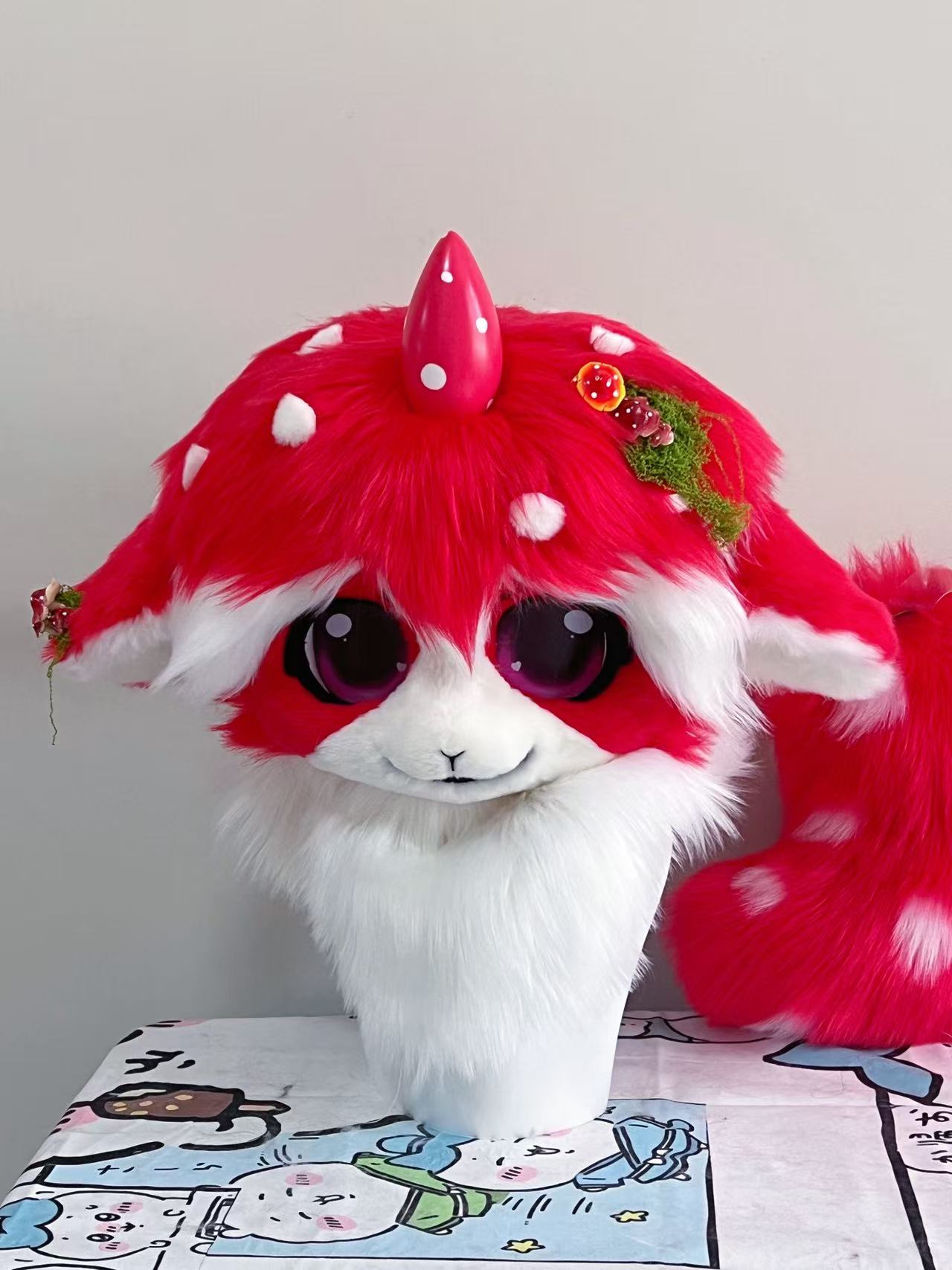 Mushroom Dragon Kemono Head Fursuit (Gift Tail)